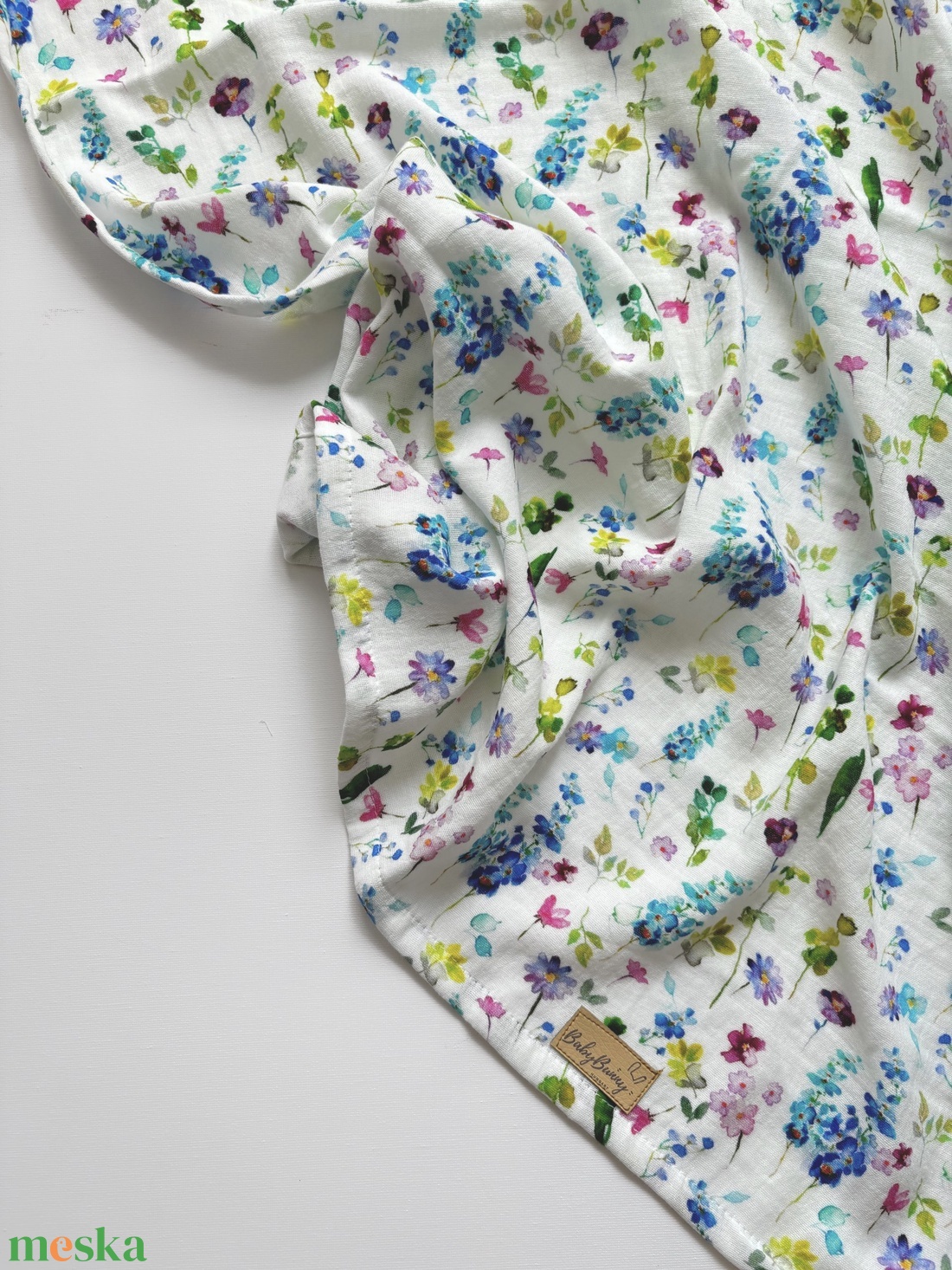 Duplagéz baba takaró - colorful flowers - otthon & életmód - babaszoba, gyerekszoba - Meska.hu