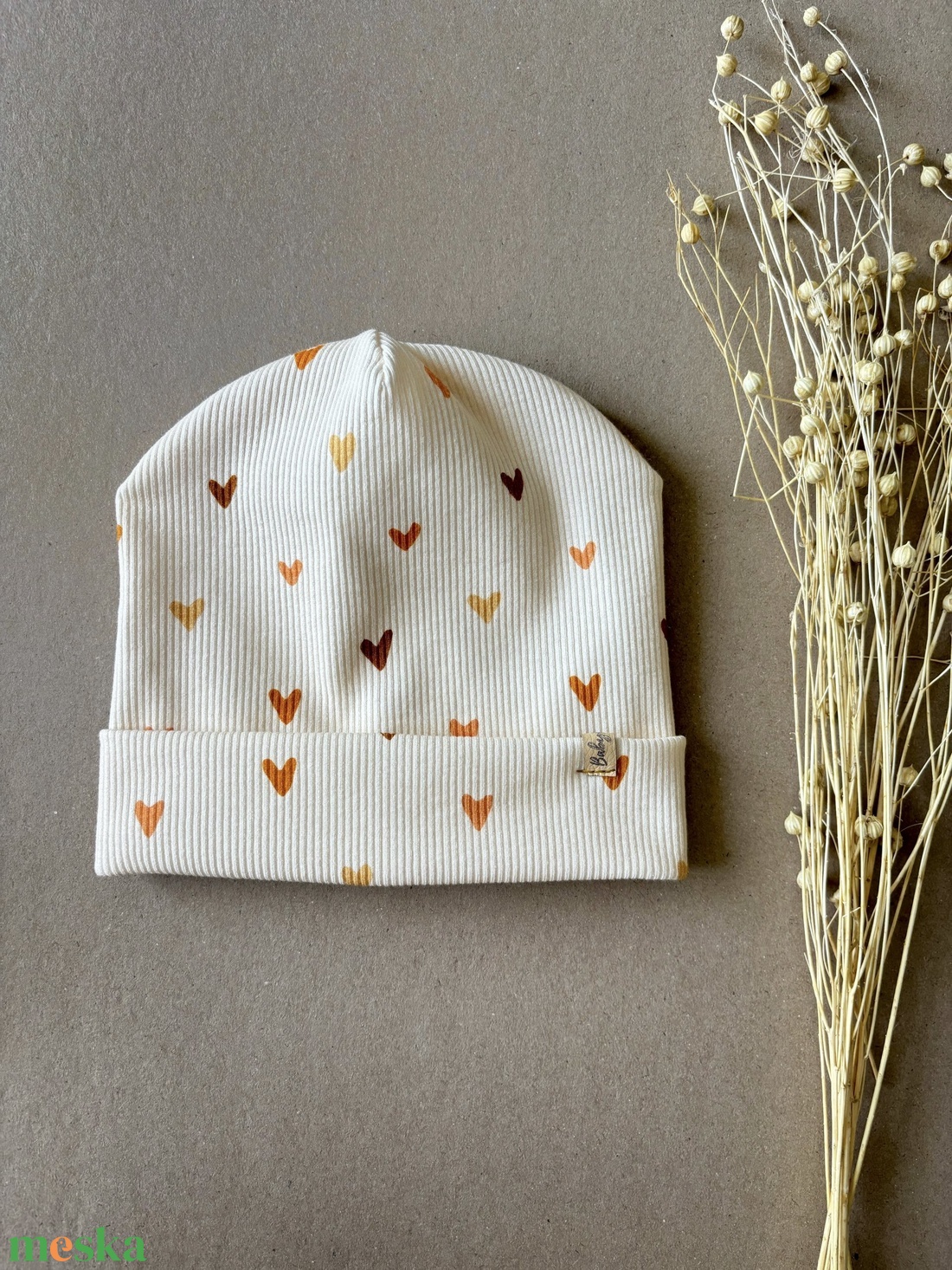 Szivecskés beanie sapka - több méretben - ruha & divat - babaruha & gyerekruha - babasapka - Meska.hu