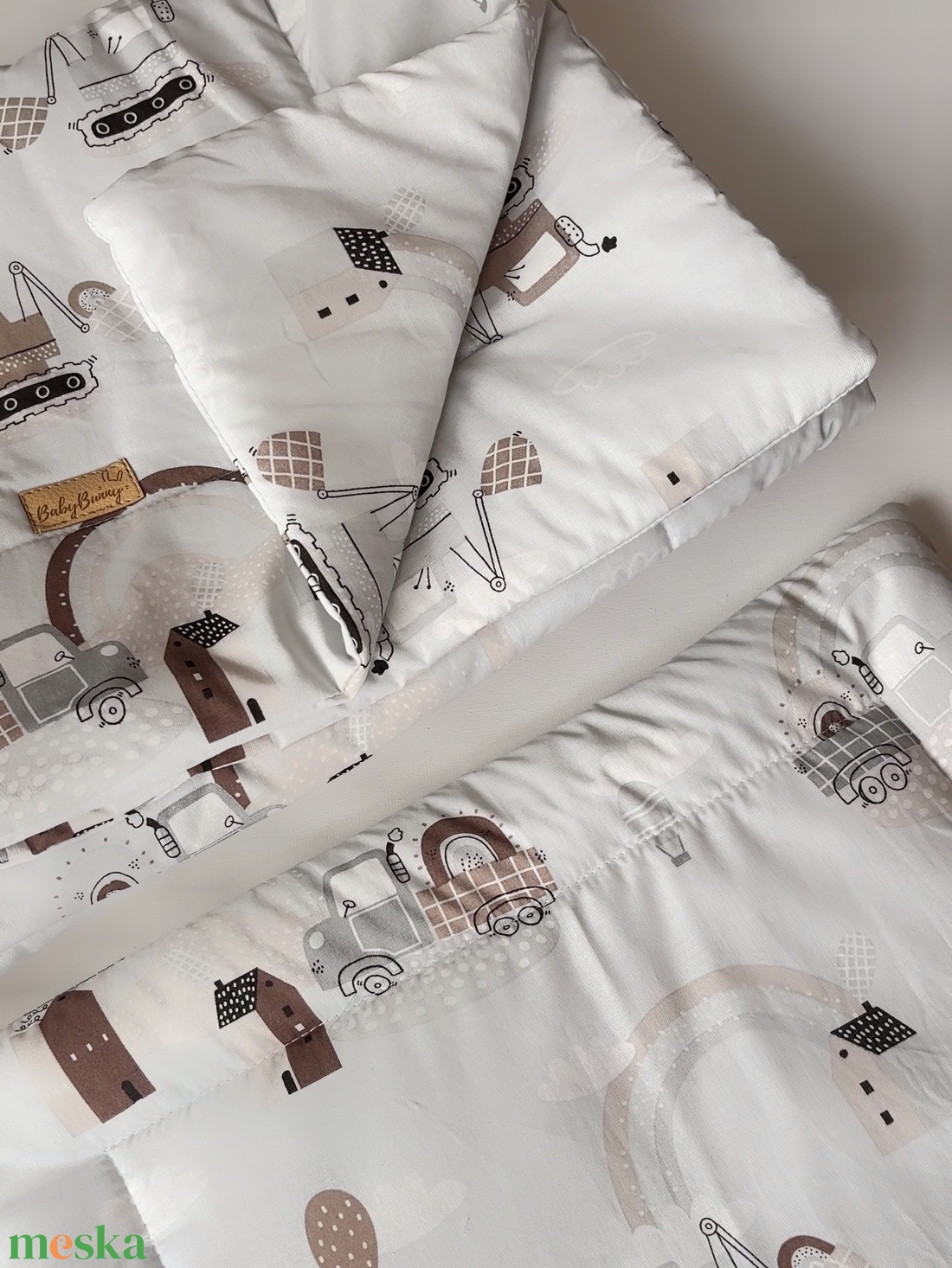 Bélelt gyerek ovis ágynemű szett � munkagépes - játék & sport - ovis felszerelés - ovis ágynemű - Meska.hu