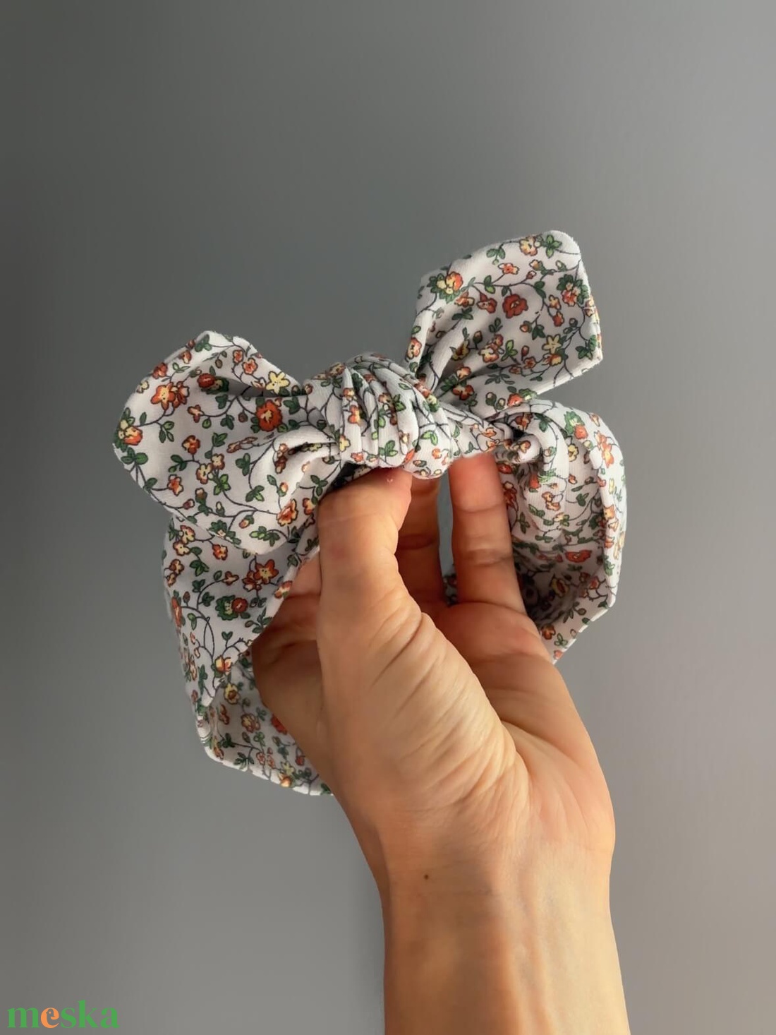 Virágos baba fejpánt (0-1 év) - ruha & divat - babaruha & gyerekruha - babasapka - Meska.hu