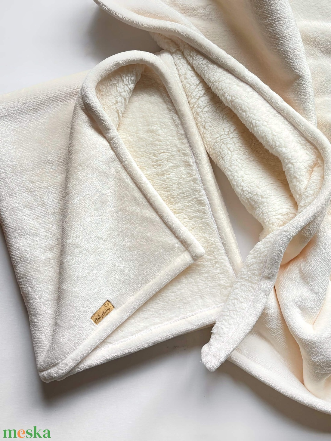 Meleg sherpa takaró � krém � több méretben - baba - mama - babaágyneműk - babatakaró, gyerek pléd - Meska.hu