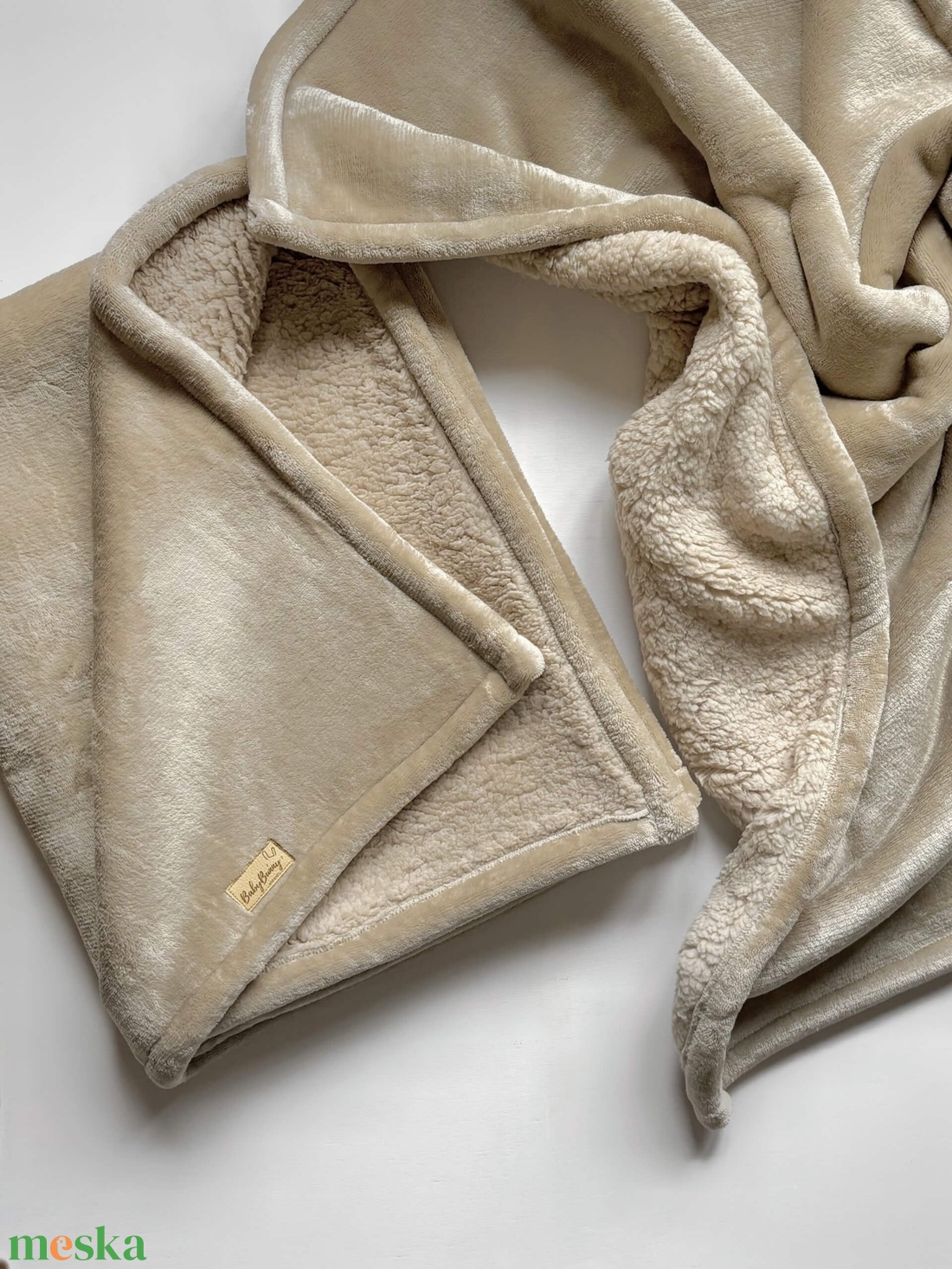 Meleg sherpa takaró  barna - otthon & életmód - babaszoba, gyerekszoba - babatakaró, gyerek pléd - Meska.hu