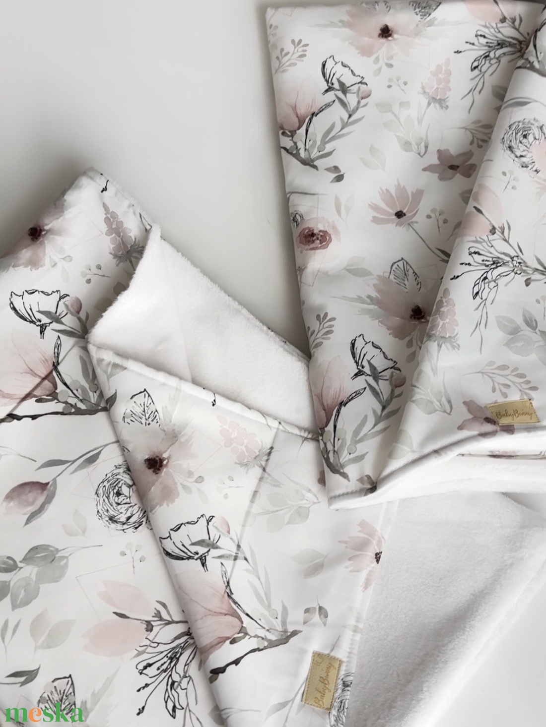 Meleg baba takaró - virágos - baba - mama - baba ágynemű - babatakaró, gyerek pléd - Meska.hu