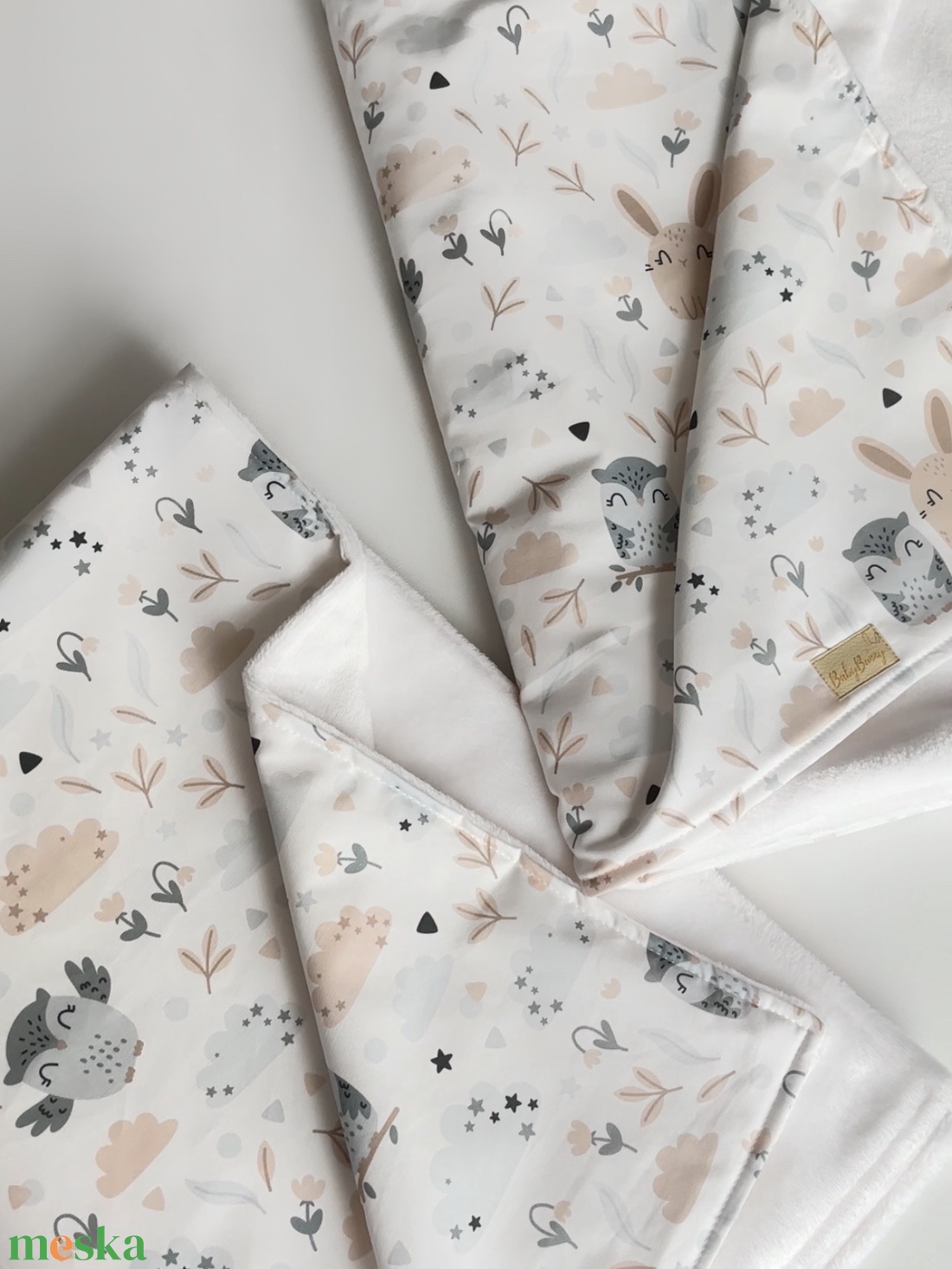 Meleg baba takaró - baglyos - baba - mama - baba ágynemű - babatakaró, gyerek pléd - Meska.hu