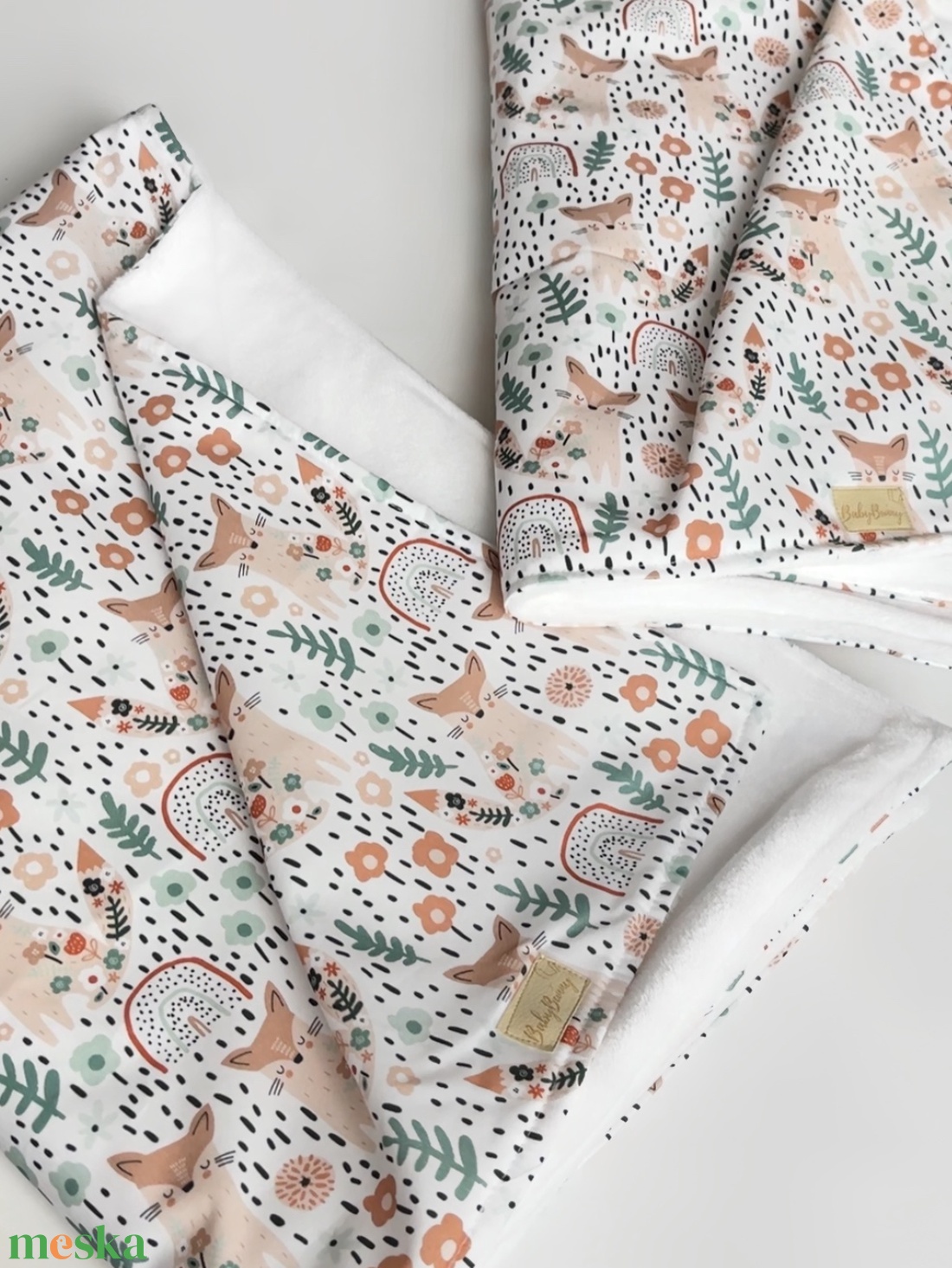 Meleg baba takaró - rókás - baba - mama - baba ágynemű - babatakaró, gyerek pléd - Meska.hu