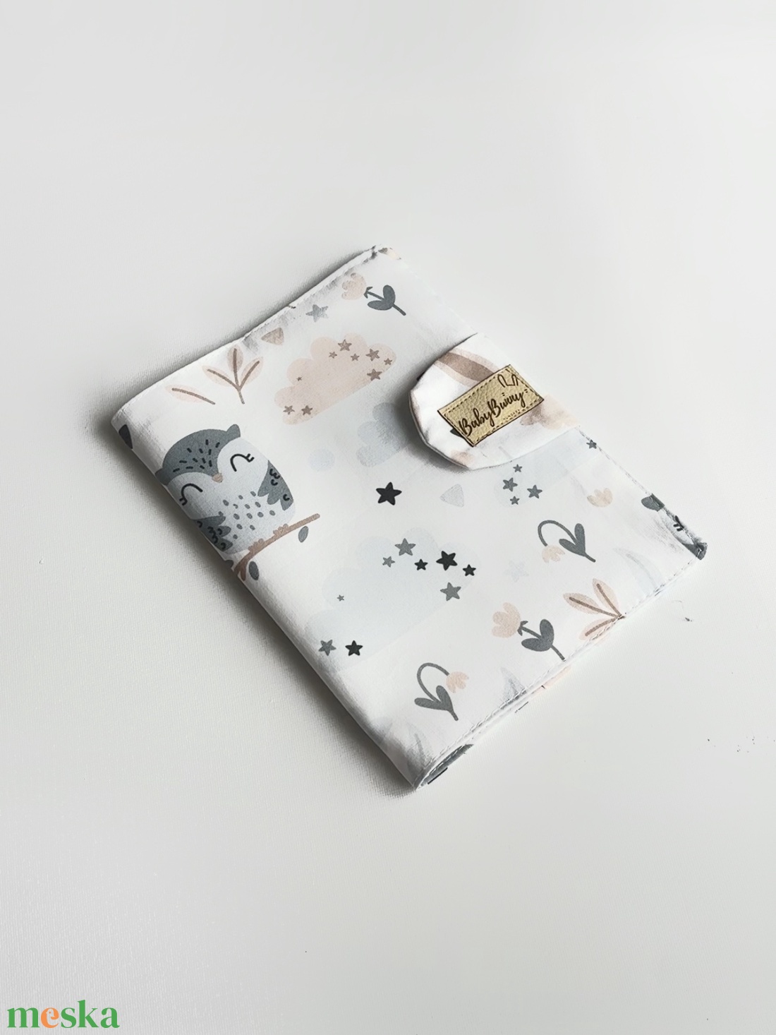 Kiskönyv borító - baglyos - baba - mama - babaemlékek - egészségügyi kiskönyv borító - Meska.hu