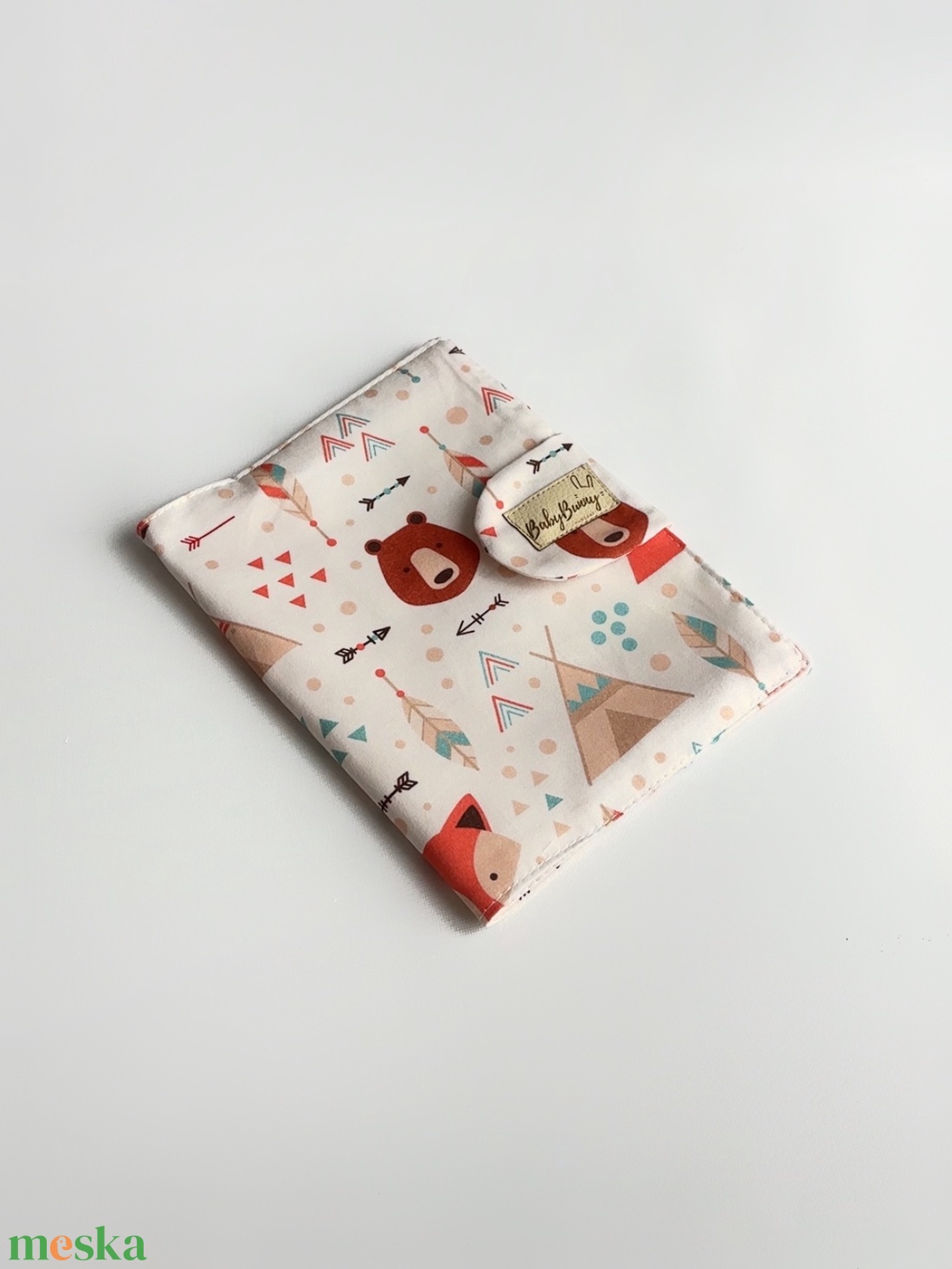 Kiskönyv borító - maci - baba - mama - babaemlékek - egészségügyi kiskönyv borító - Meska.hu