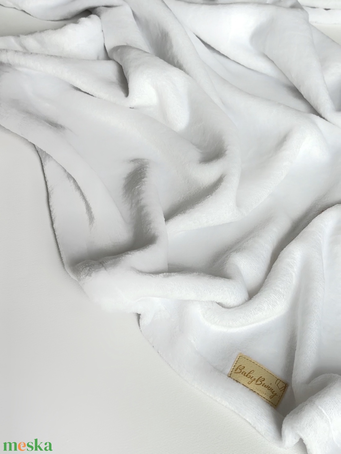 Puha plüss takaró - fehér - baba - mama - baba ágynemű - babatakaró, gyerek pléd - Meska.hu