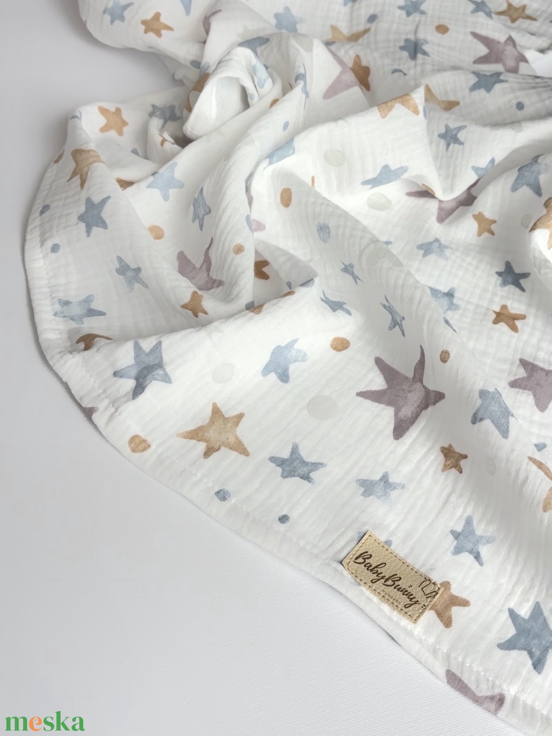 Duplagéz baba takaró - csillagos - baba - mama - baba ágynemű - babatakaró, gyerek pléd - Meska.hu