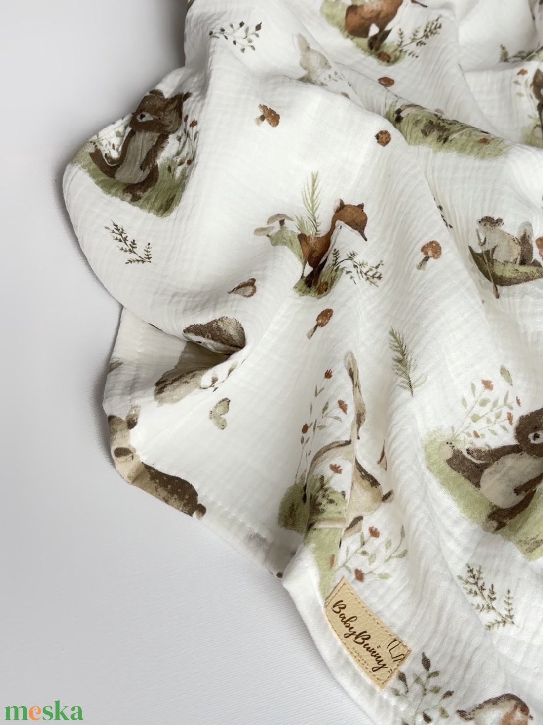 Duplagéz baba takaró - erdei állatos - baba - mama - baba ágynemű - babatakaró, gyerek pléd - Meska.hu