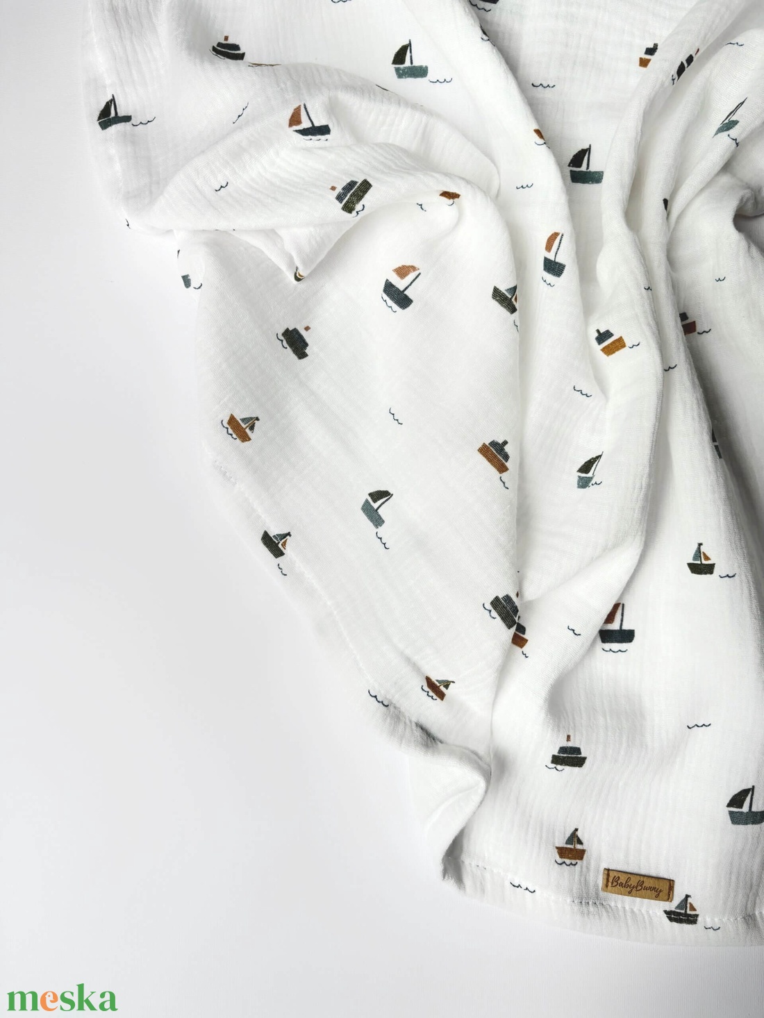 Muszlin pelenka - vitorlás - baba - mama - baba ágynemű - babatakaró, gyerek pléd - Meska.hu
