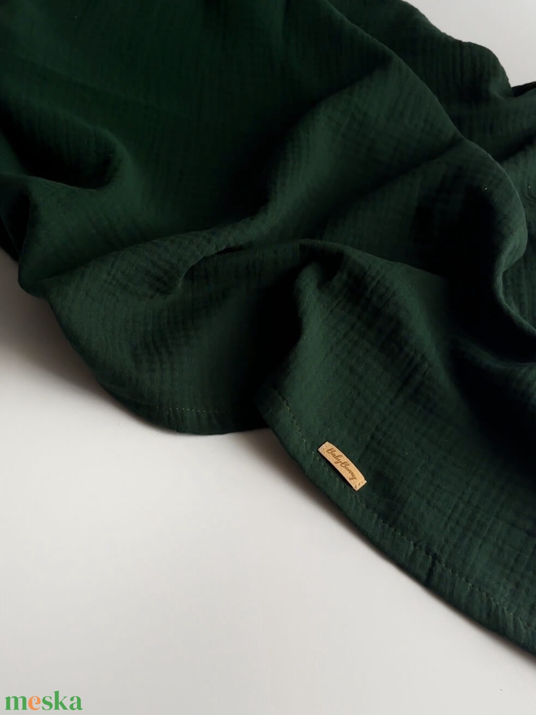 Muszlin pelenka - forest green - baba - mama - baba ágynemű - babatakaró, gyerek pléd - Meska.hu