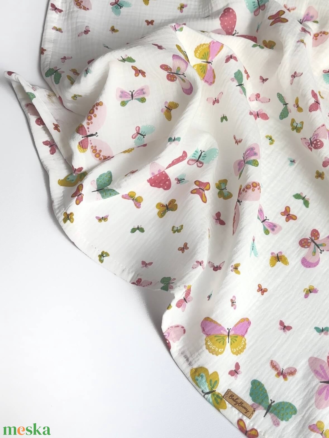 Muszlin pelenka - pillangós - baba - mama - baba ágynemű - babatakaró, gyerek pléd - Meska.hu