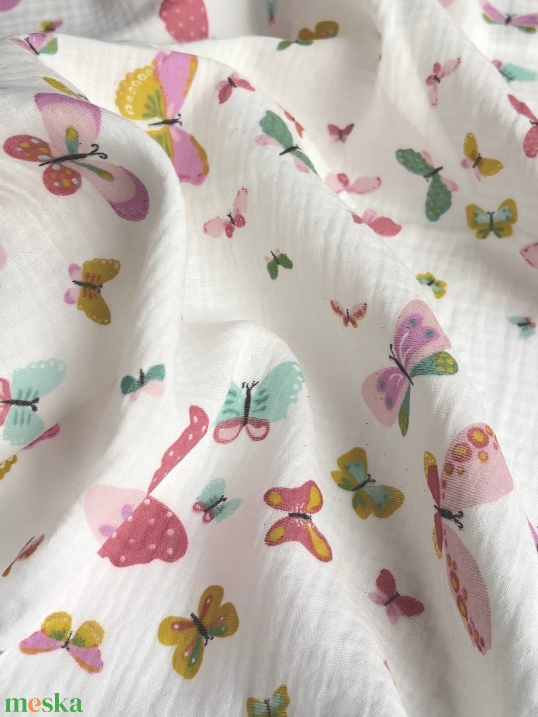 Muszlin pelenka - pillangós - baba - mama - baba ágynemű - babatakaró, gyerek pléd - Meska.hu