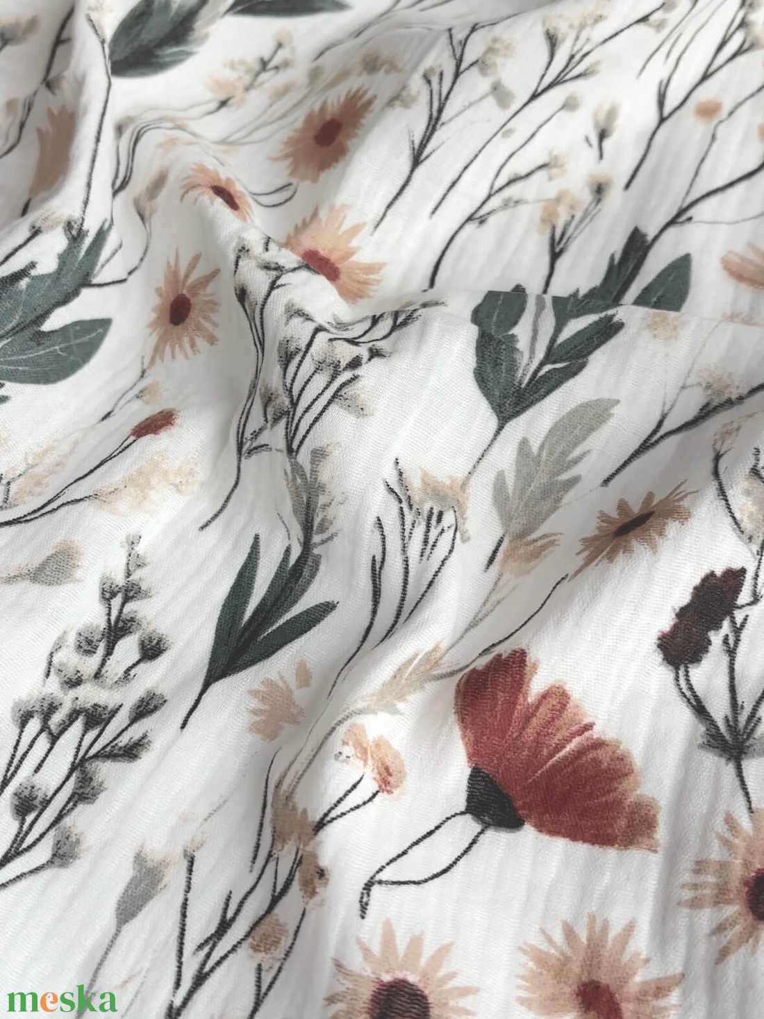 Muszlin pelenka - virágos - baba - mama - baba ágynemű - babatakaró, gyerek pléd - Meska.hu