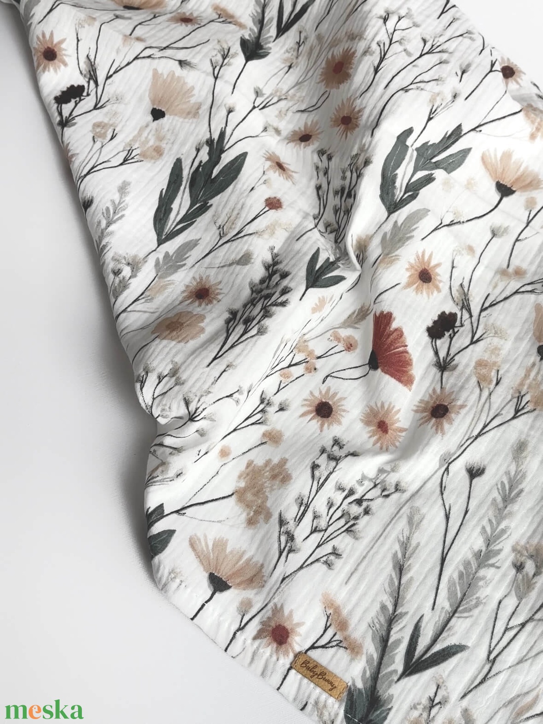 Muszlin pelenka - virágos - baba - mama - baba ágynemű - babatakaró, gyerek pléd - Meska.hu