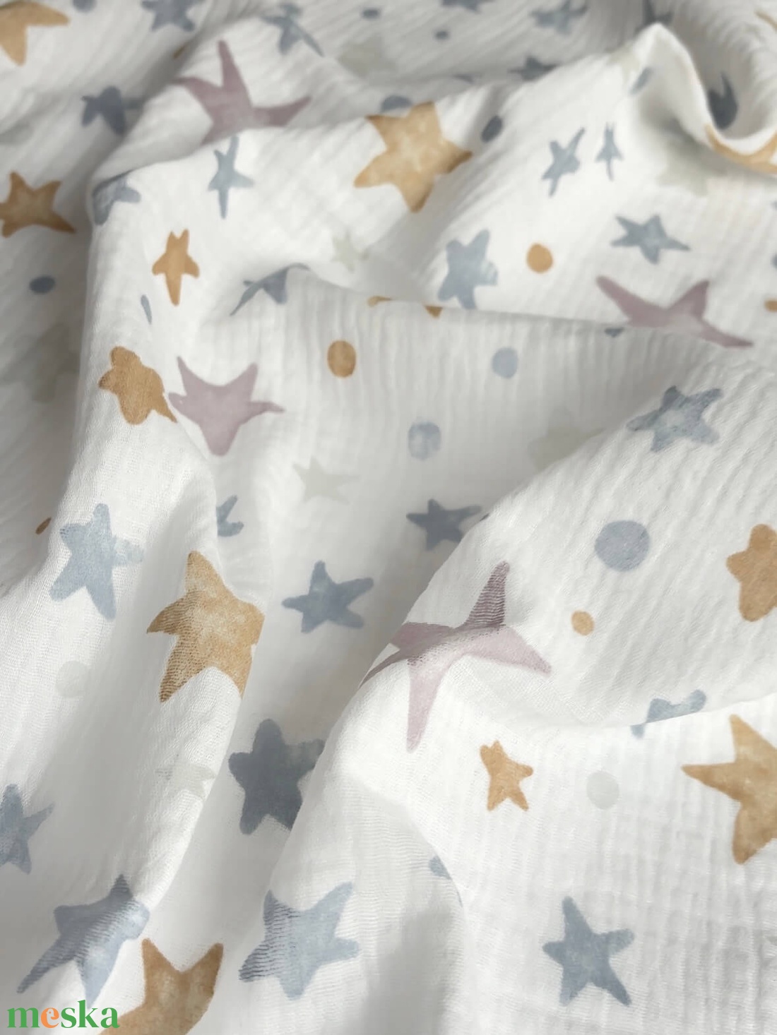Muszlin pelenka - csillagos - baba - mama - baba ágynemű - babatakaró, gyerek pléd - Meska.hu