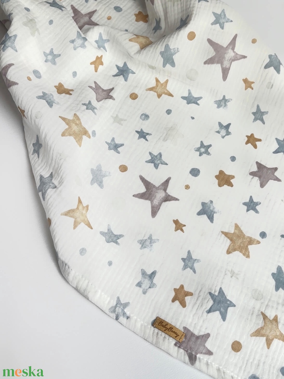 Muszlin pelenka - csillagos - baba - mama - baba ágynemű - babatakaró, gyerek pléd - Meska.hu