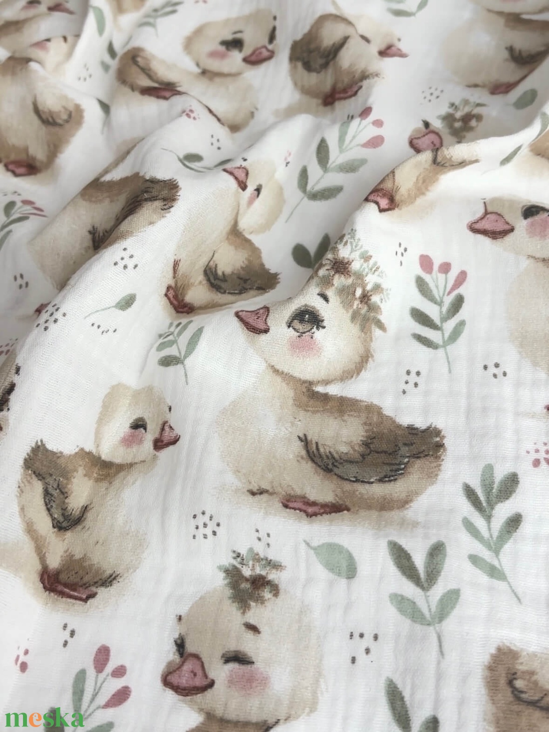 Muszlin pelenka - kiskacsás - baba - mama - baba ágynemű - babatakaró, gyerek pléd - Meska.hu