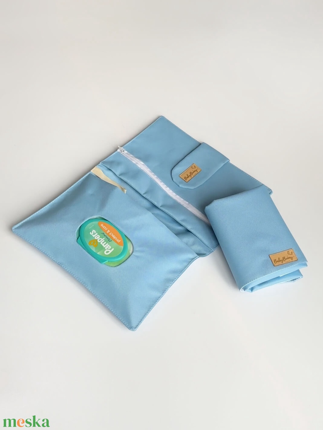 Pelenkázó neszeszer � kék - baba - mama - pelenkázó, babafürdető kellékek - pelenkázó neszeszer, pelenkatartó - Meska.hu