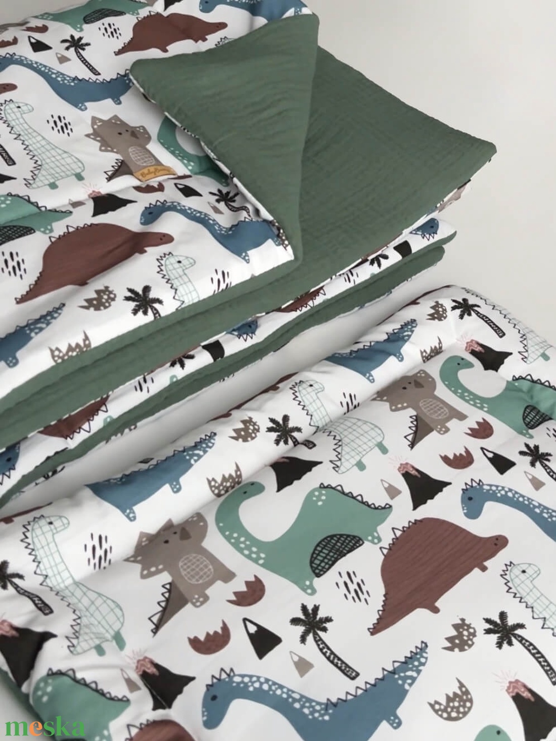 Bélelt gyerek ovis ágynemű szett � dinós - játék & sport - ovis felszerelés - ovis ágynemű - Meska.hu
