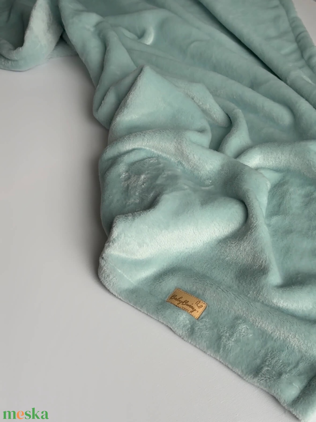 Puha plüss takaró - menta - baba - mama - baba ágynemű - babatakaró, gyerek pléd - Meska.hu