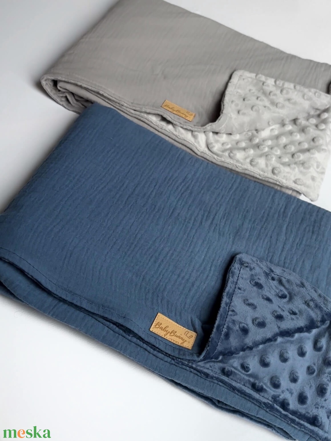 Minky babatakaró - szürke - baba - mama - baba ágynemű - babatakaró, gyerek pléd - Meska.hu