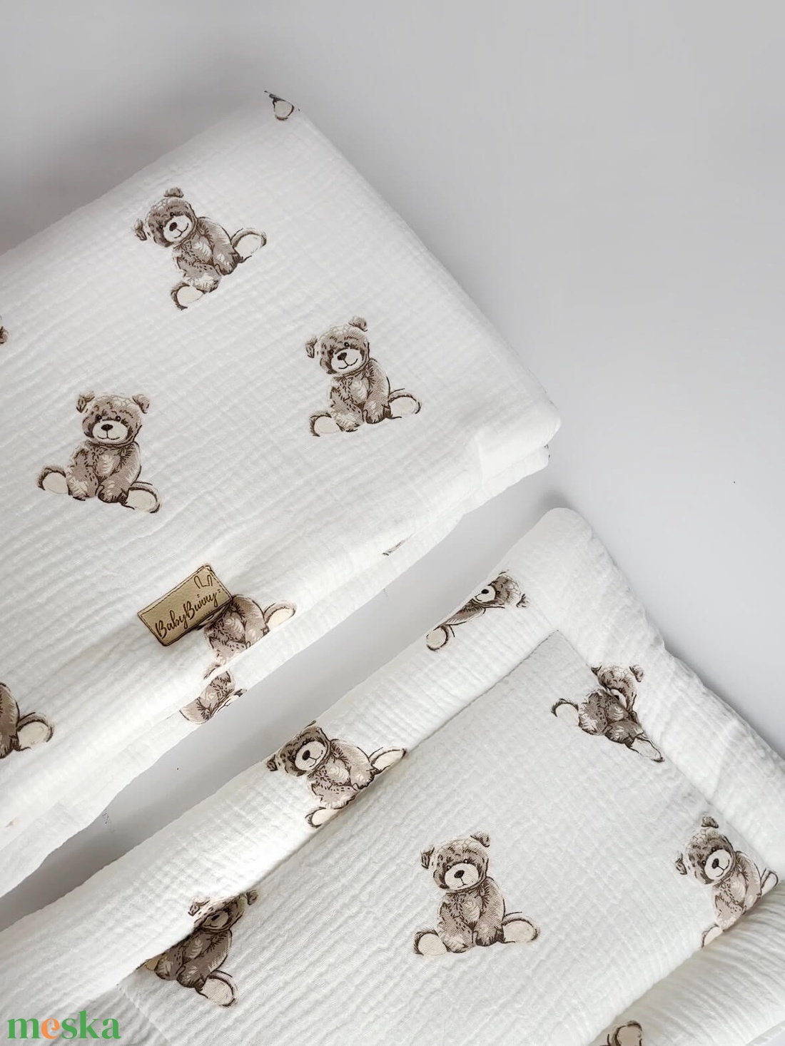 Bélelt baba ágynemű szett � teddy - baba - mama - baba ágynemű - babatakaró, gyerek pléd - Meska.hu