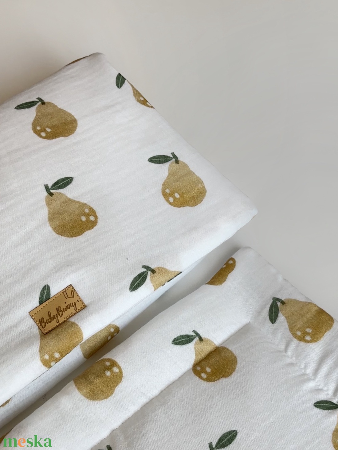 Bélelt baba ágynemű szett � pear - baba - mama - baba ágynemű - babatakaró, gyerek pléd - Meska.hu