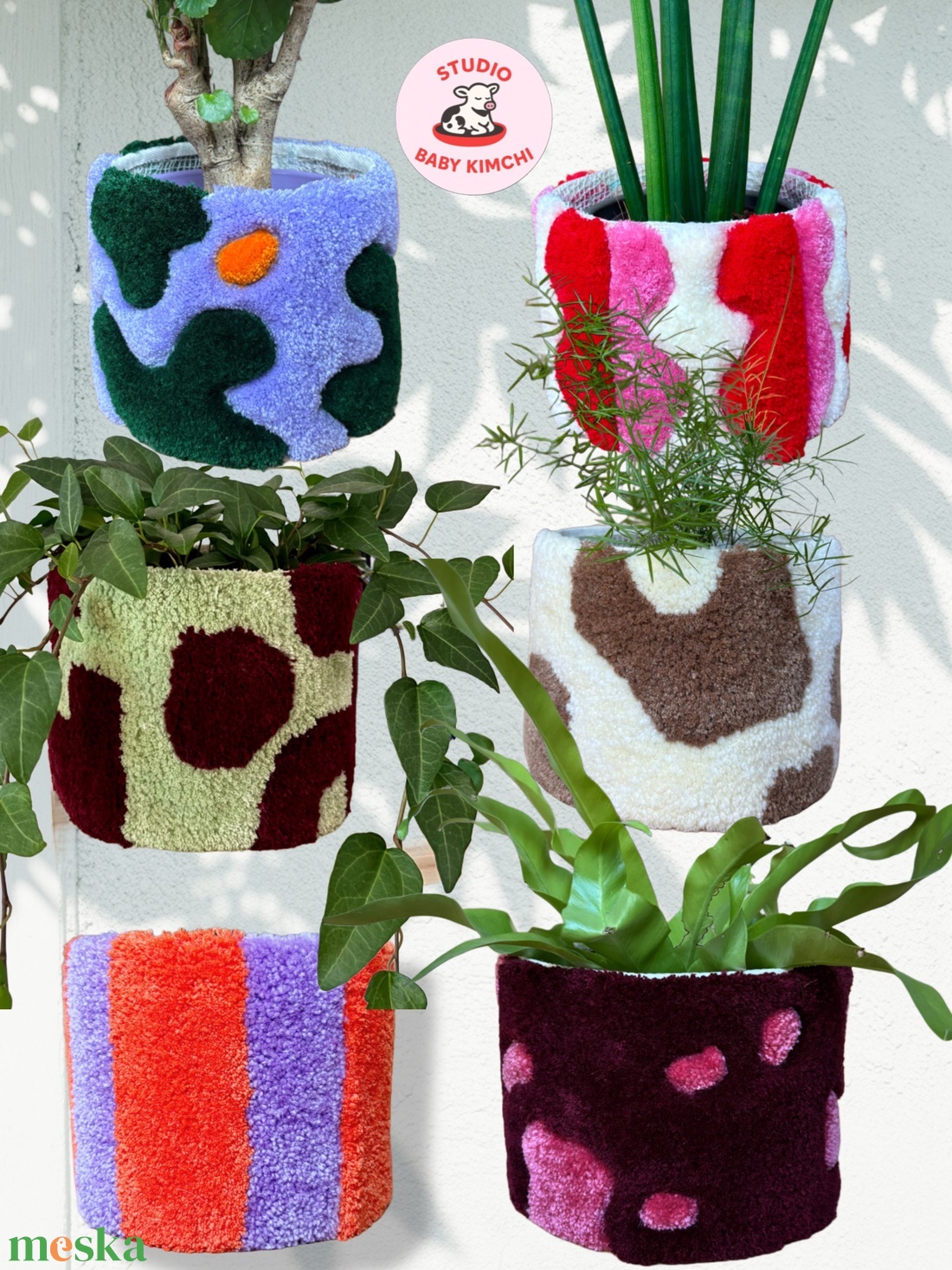 Tufted gyapjú kaspó takaró -  - Meska.hu