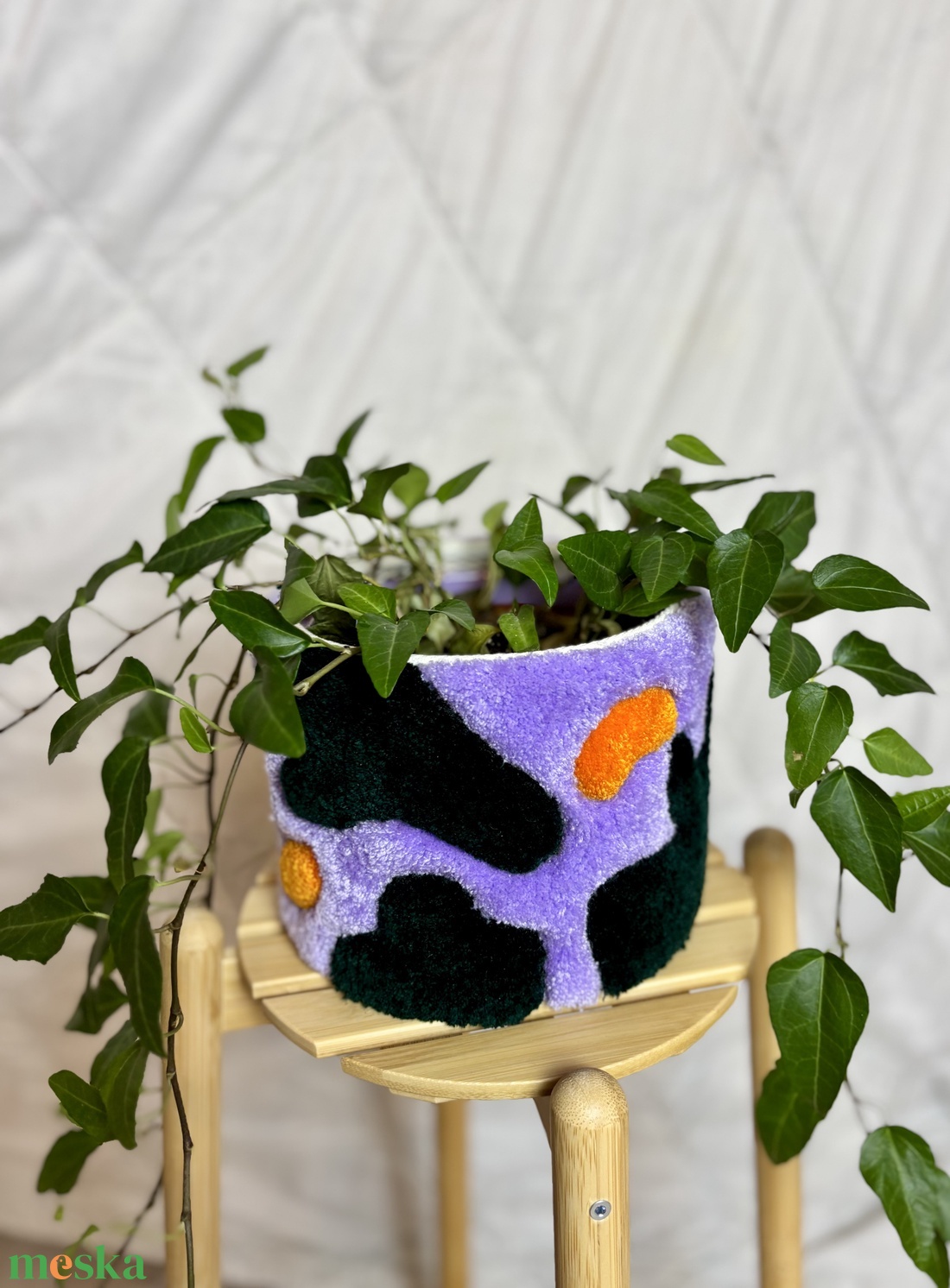 Tufted kaspó takaró - otthon & életmód - virágdekoráció - virágtartó - kaspó - Meska.hu