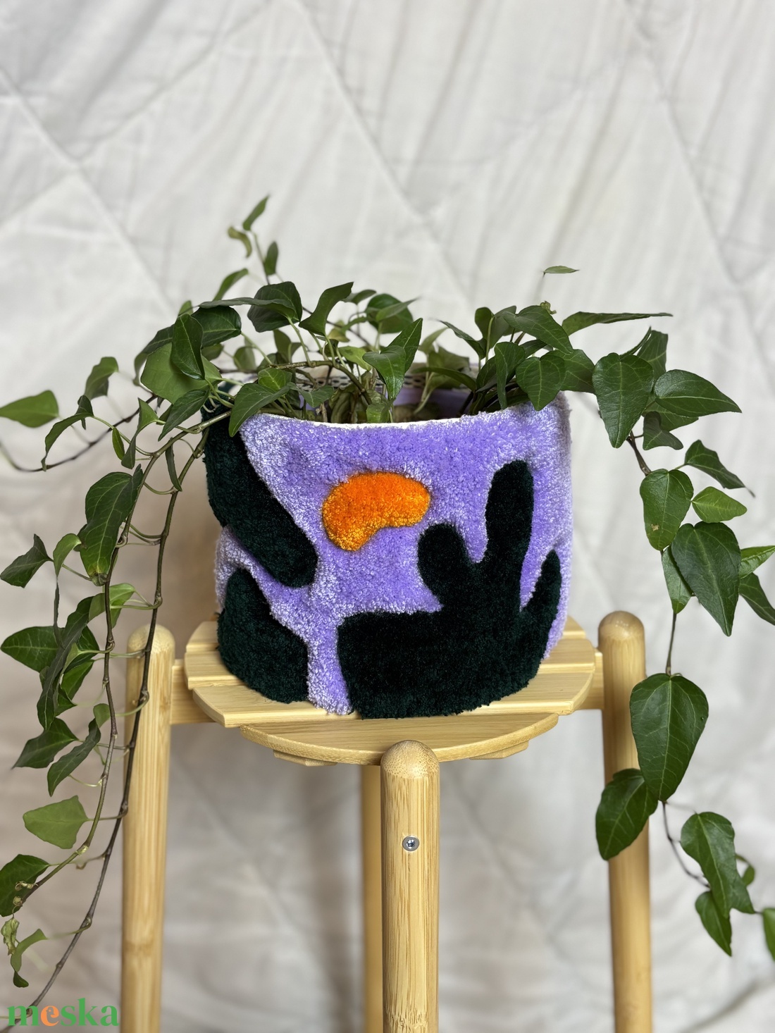 Tufted kaspó takaró - otthon & életmód - virágdekoráció - virágtartó - kaspó - Meska.hu