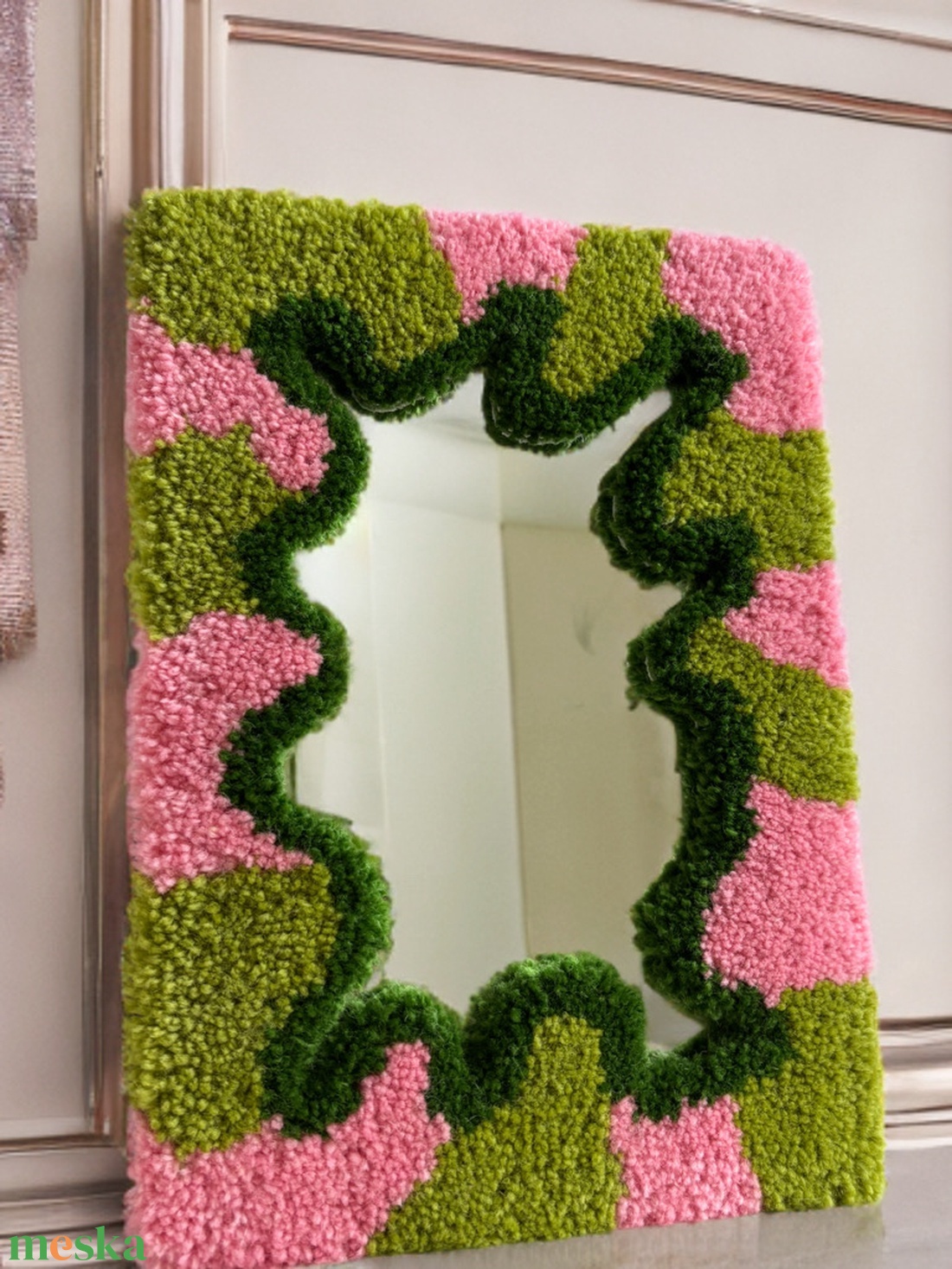 Tufted gyapjú tükör - otthon & életmód - dekoráció - tükör - Meska.hu