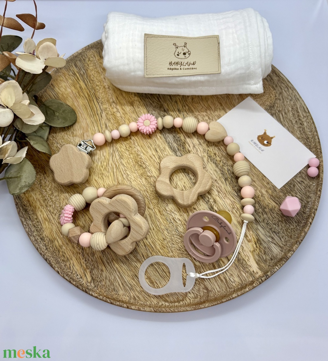 M Box - Virágoskert - baba - mama - baba játékok - cumilánc - Meska.hu