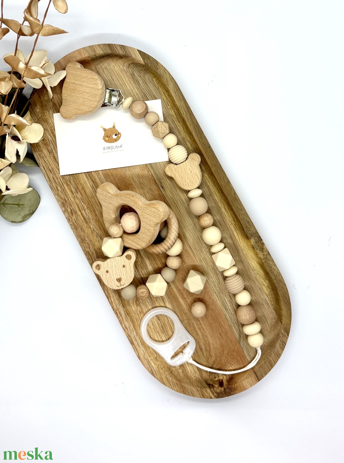 L Box - Mackó világ - baba - mama - baba játékok - cumilánc - Meska.hu