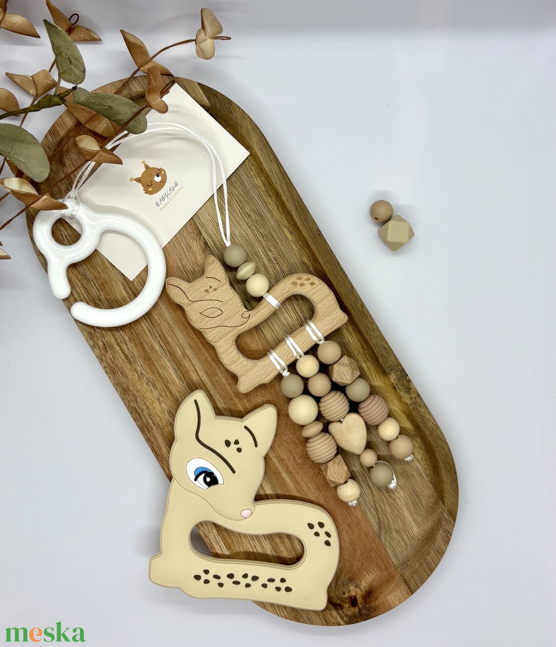 L Box - Őzike  - baba - mama - baba játékok - cumilánc - Meska.hu