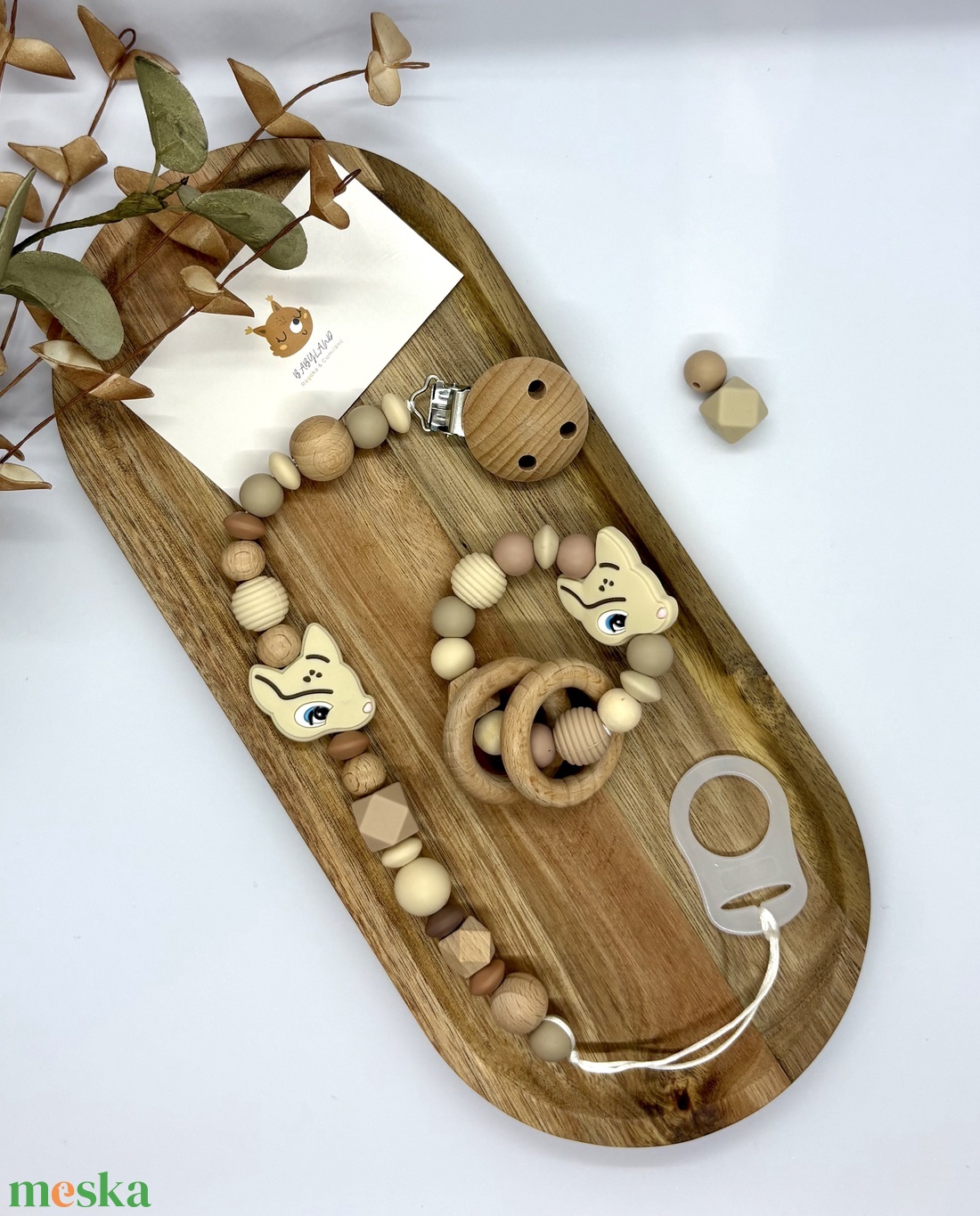 L Box - Őzike  - baba - mama - baba játékok - cumilánc - Meska.hu