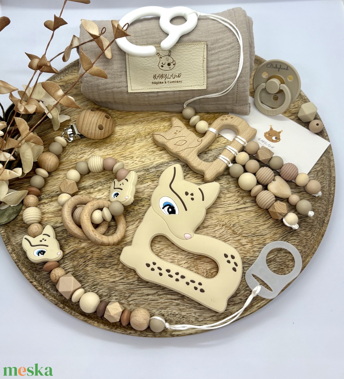 L Box - Őzike  - baba - mama - baba játékok - cumilánc - Meska.hu