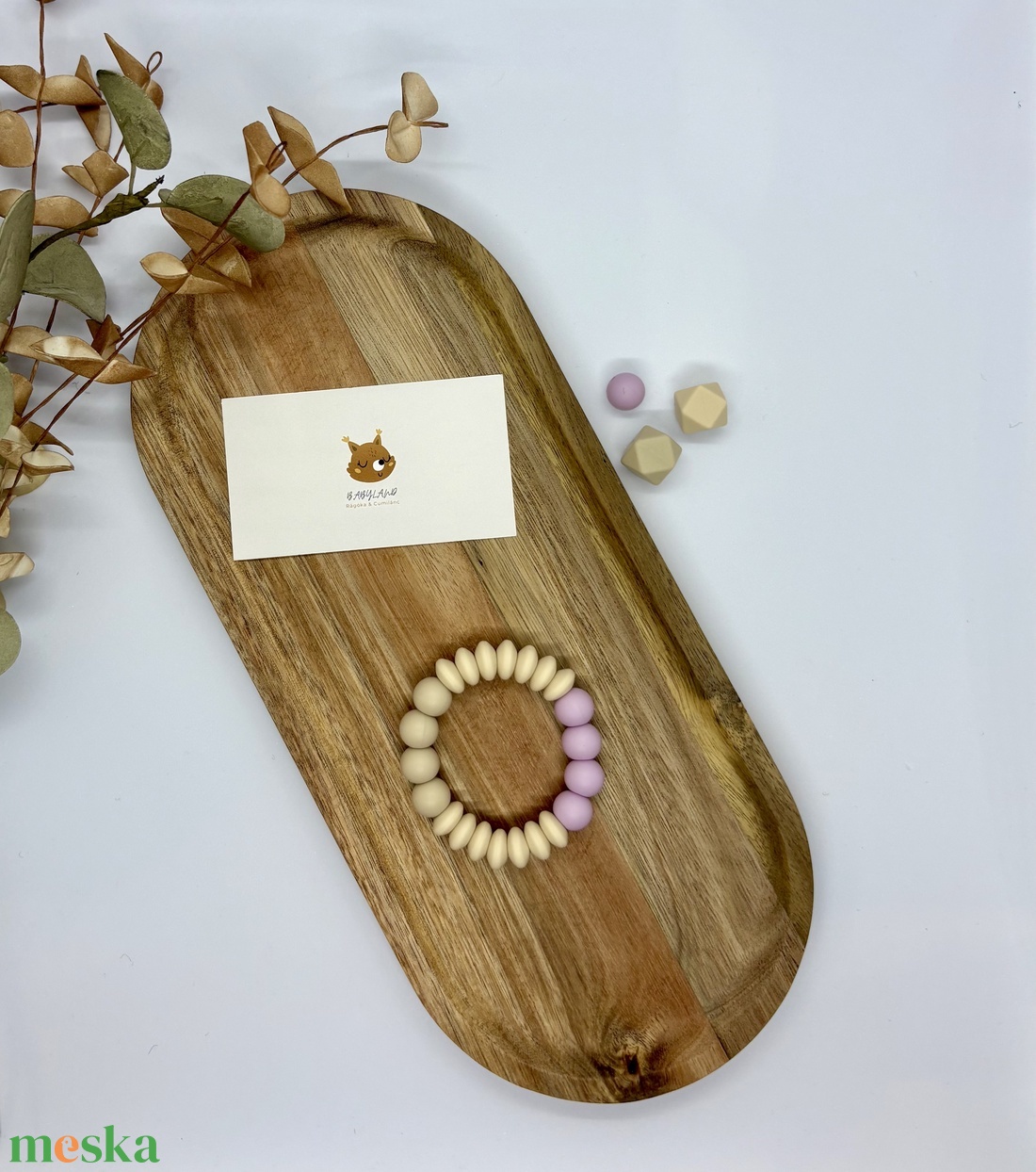 Lila-Beige rágóka, marokrágcsa - baba - mama - baba játékok - rágóka - Meska.hu