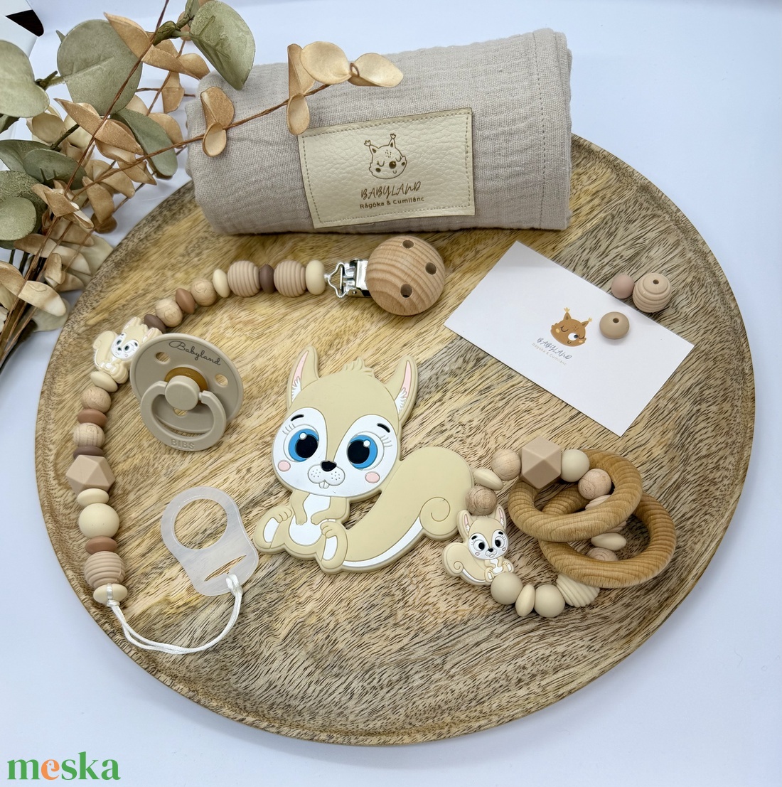M Box - Mókus  - baba - mama - baba játékok - cumilánc - Meska.hu