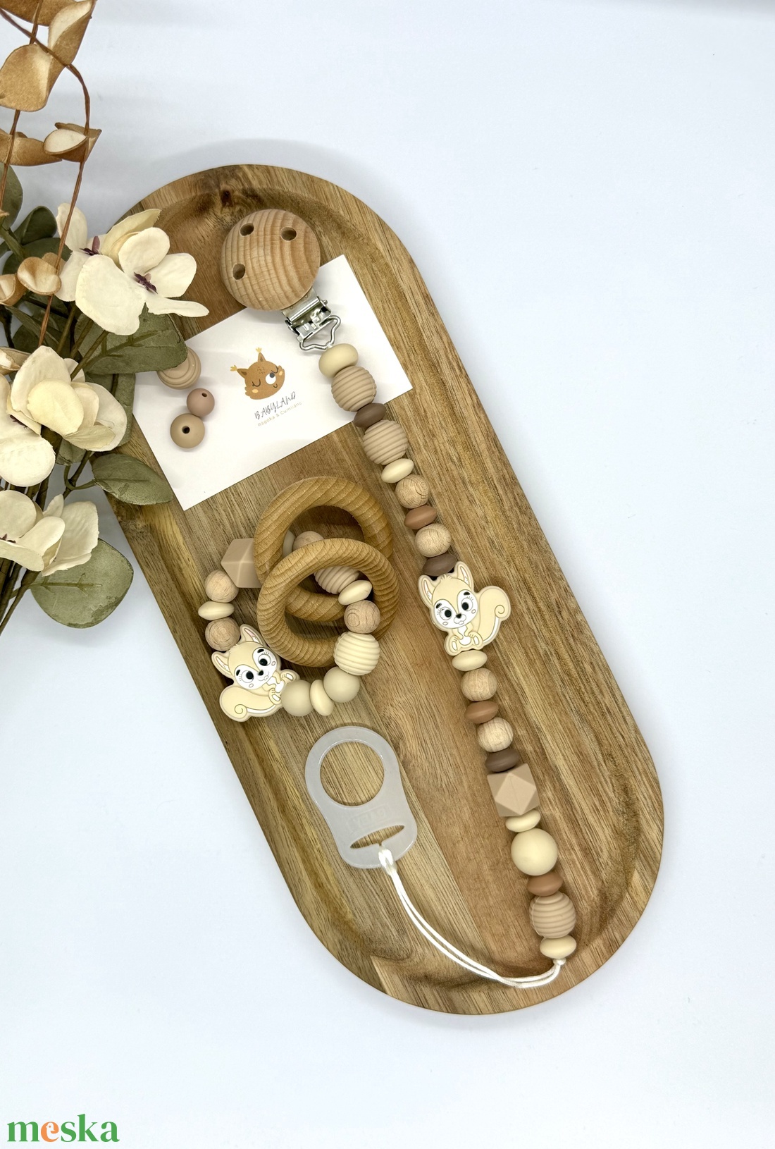 M Box - Mókus  - baba - mama - baba játékok - cumilánc - Meska.hu