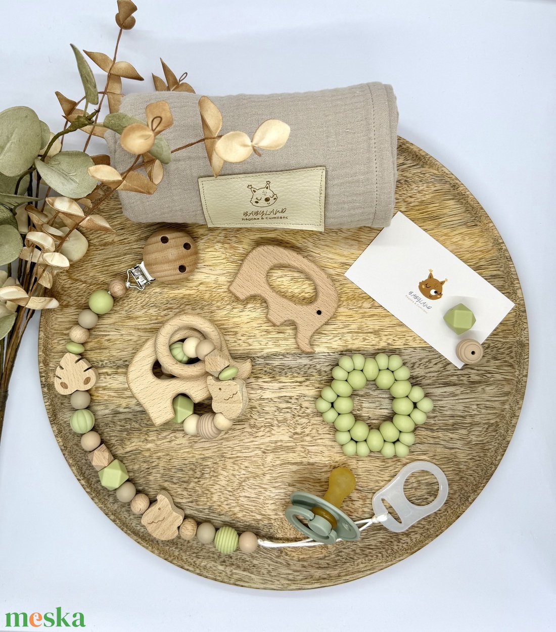 L Box - Elefánt  - baba - mama - baba játékok - cumilánc - Meska.hu