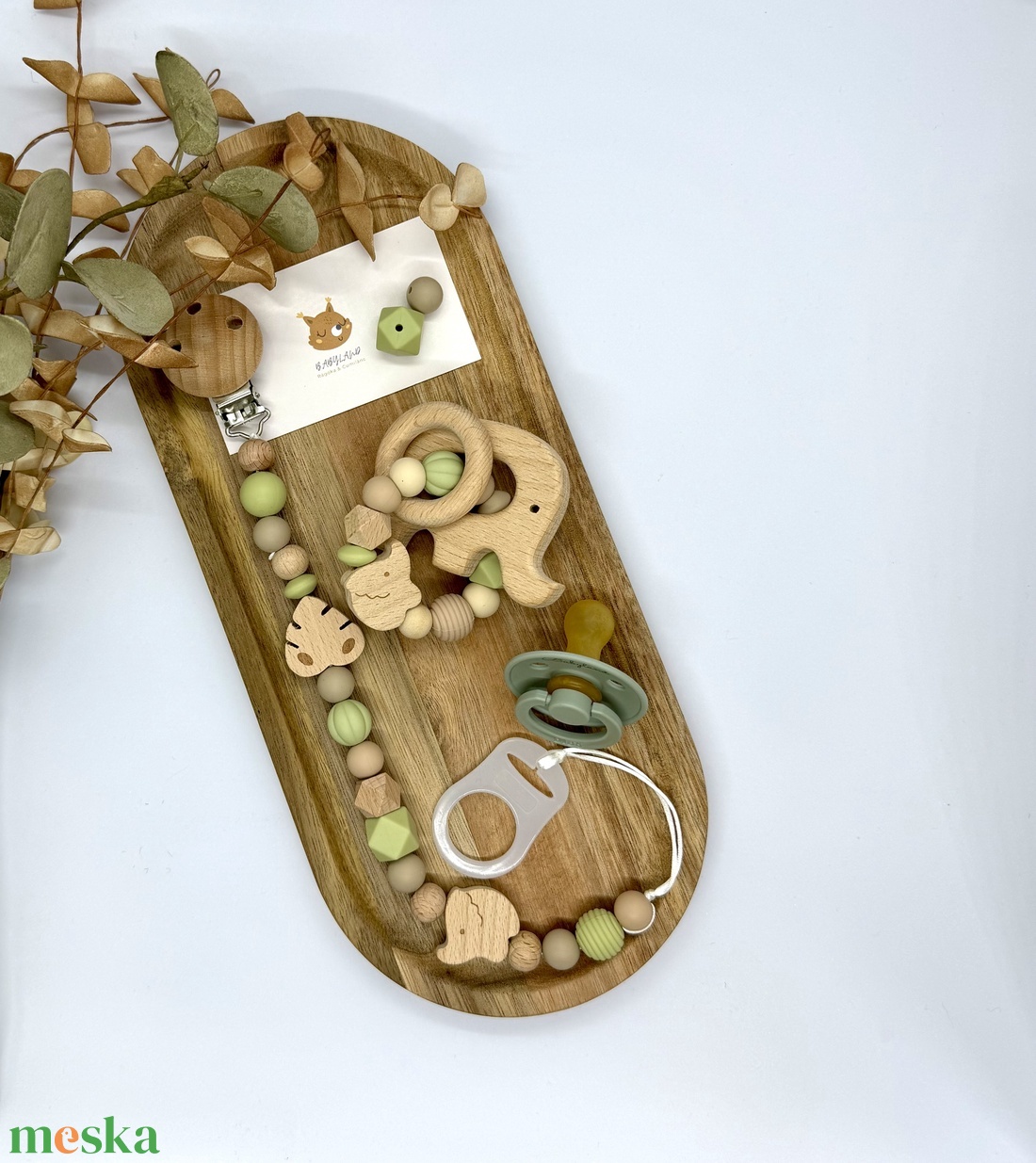 L Box - Elefánt  - baba - mama - baba játékok - cumilánc - Meska.hu