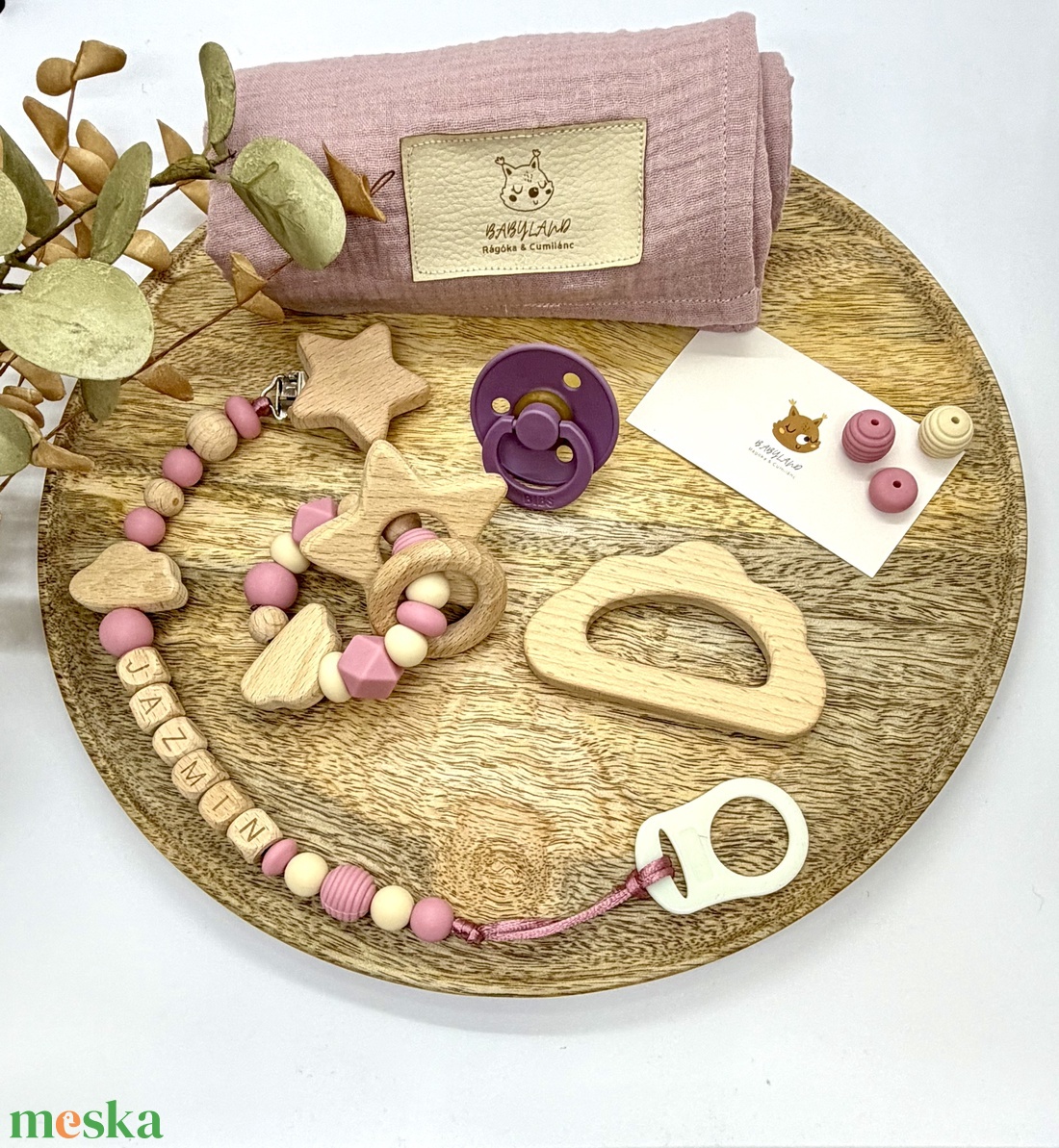 M Box - Mályva felhő - baba - mama - baba játékok - cumilánc - Meska.hu