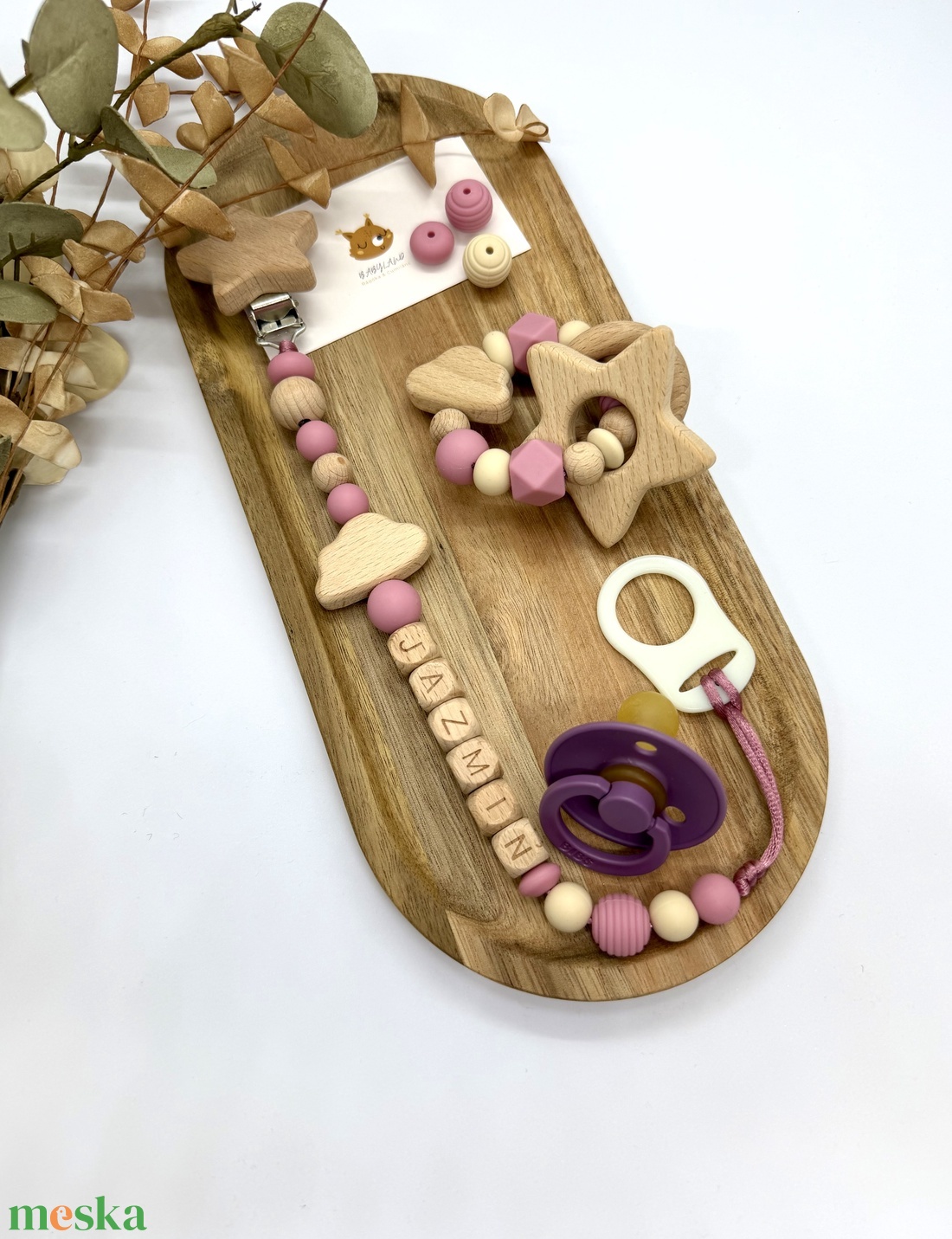 M Box - Mályva felhő - baba - mama - baba játékok - cumilánc - Meska.hu