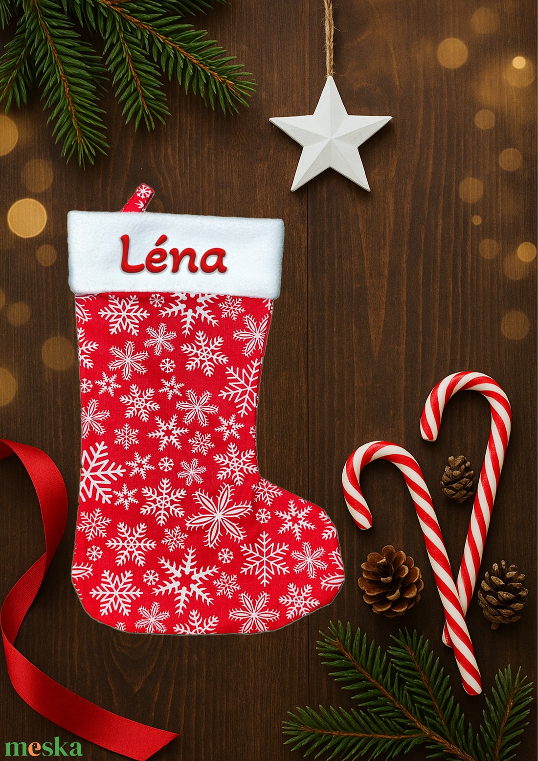 Mikuláscsizma, TÖBBFÉLE, bármilyen NÉVVEL vagy FELIRATTAL - karácsony - mikulás - mikulás csizma és zokni - Meska.hu