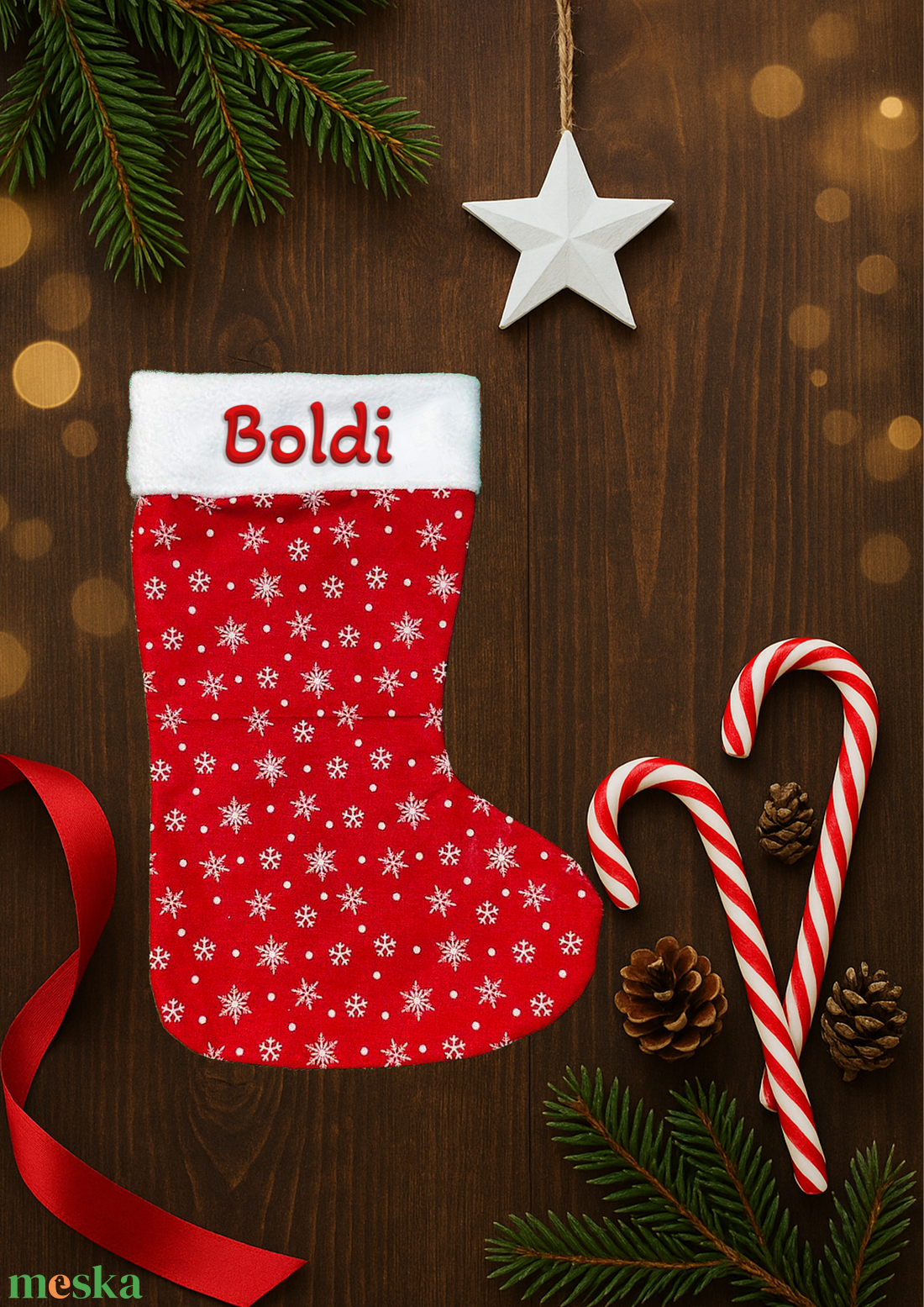 Mikuláscsizma, TÖBBFÉLE, bármilyen NÉVVEL vagy FELIRATTAL - karácsony - mikulás - mikulás csizma és zokni - Meska.hu