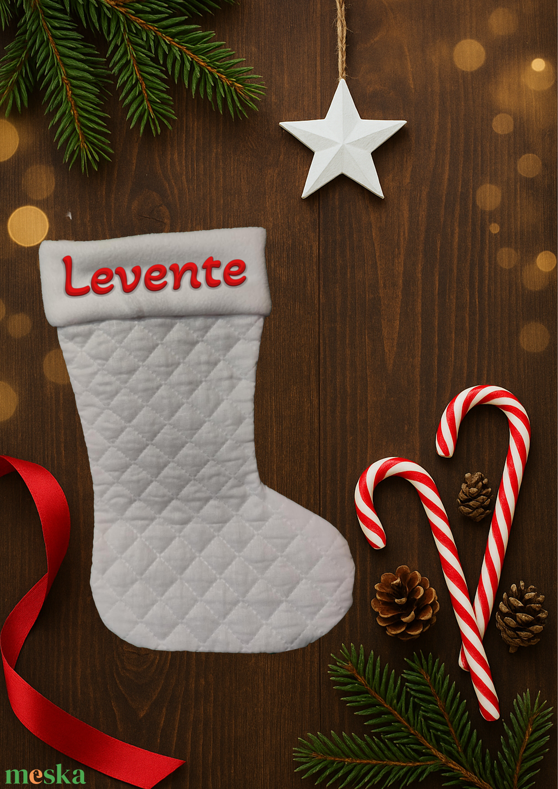 Mikuláscsizma, TÖBBFÉLE, bármilyen NÉVVEL vagy FELIRATTAL! - karácsony - mikulás - mikulás csizma és zokni - Meska.hu