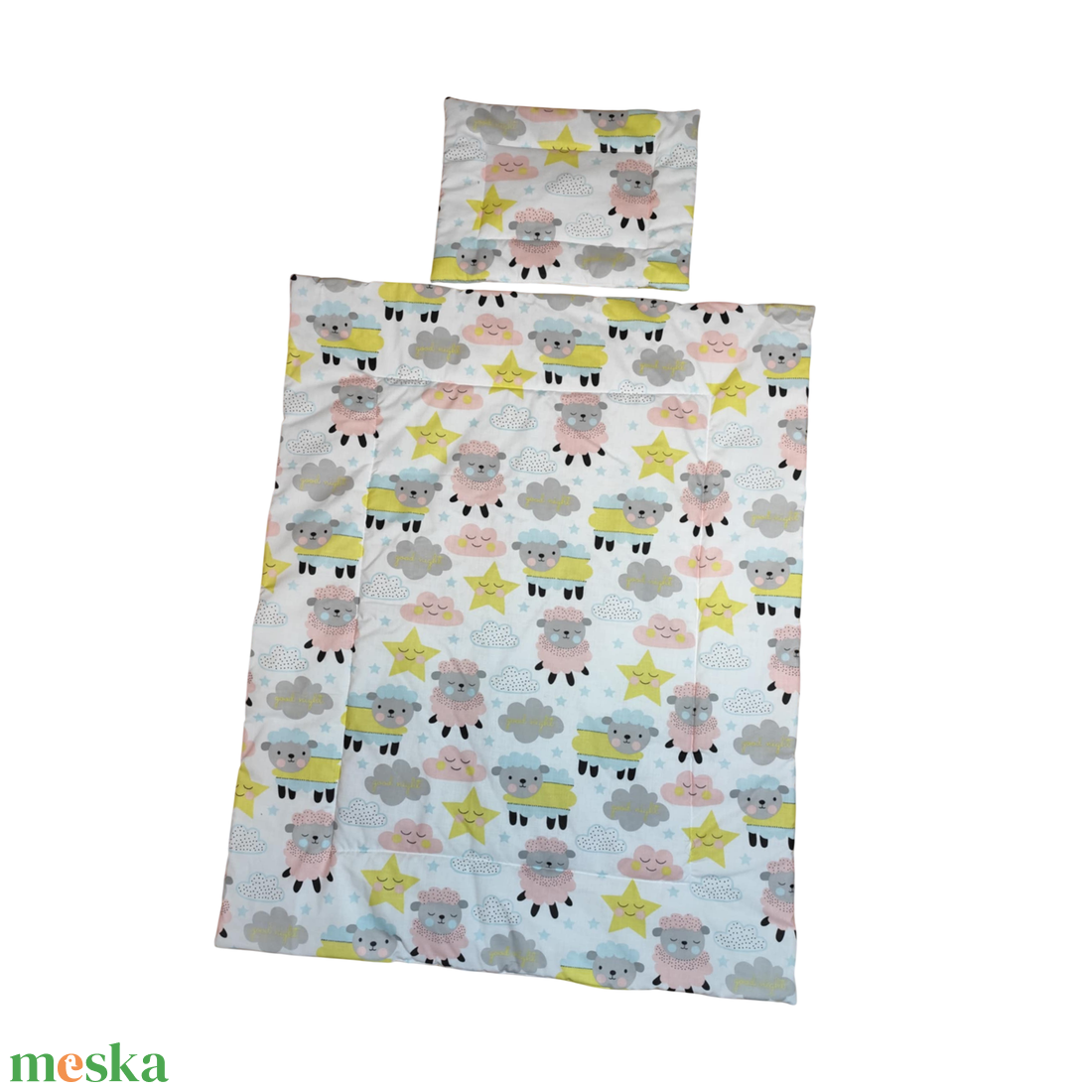 Bárányos babaágynemű szett (takaró + párna) - baba - mama - baba ágynemű - Meska.hu