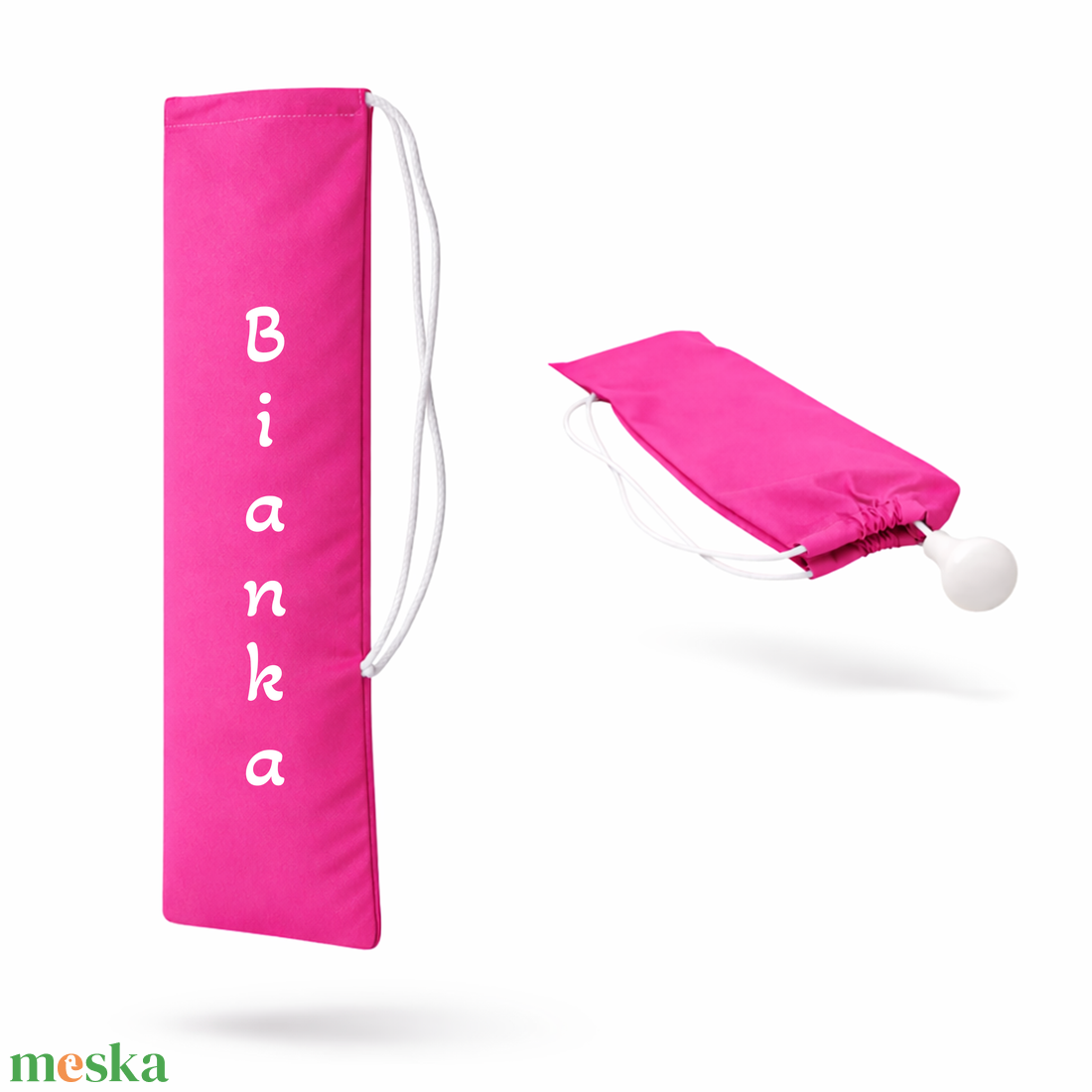 Mazsorett bottartó névvel és/vagy logóval (pink) - táska & tok - hátizsák - tornazsák, gymbag - Meska.hu